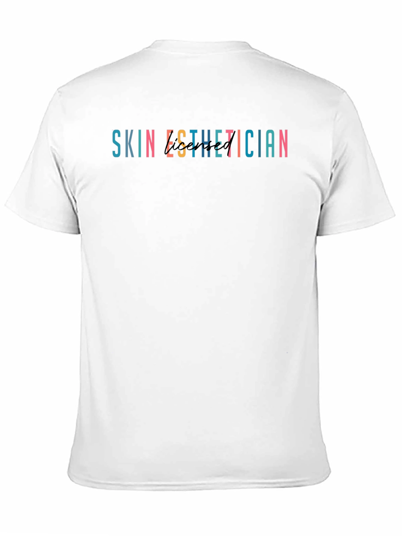 Black Colorful Skin Esthetician T-Shirt view 11