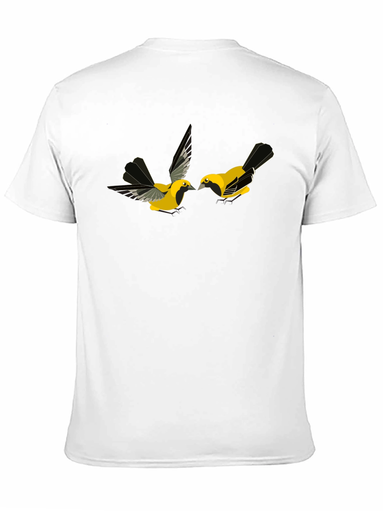 Black Black T-Shirt with Bird Design view 11