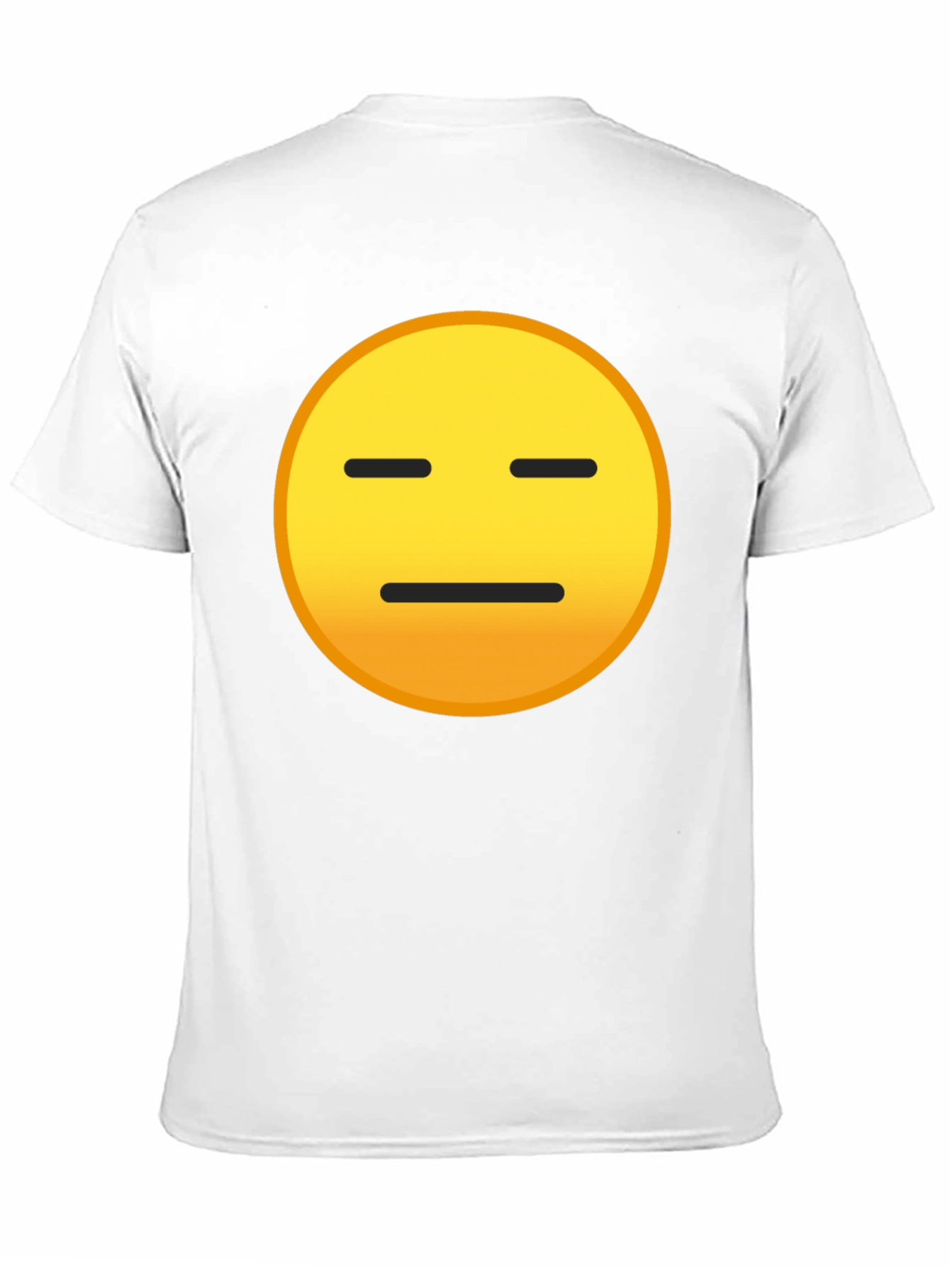 Black Expressionless Emoji Graphic Tee - Black Cotton Blend view 11