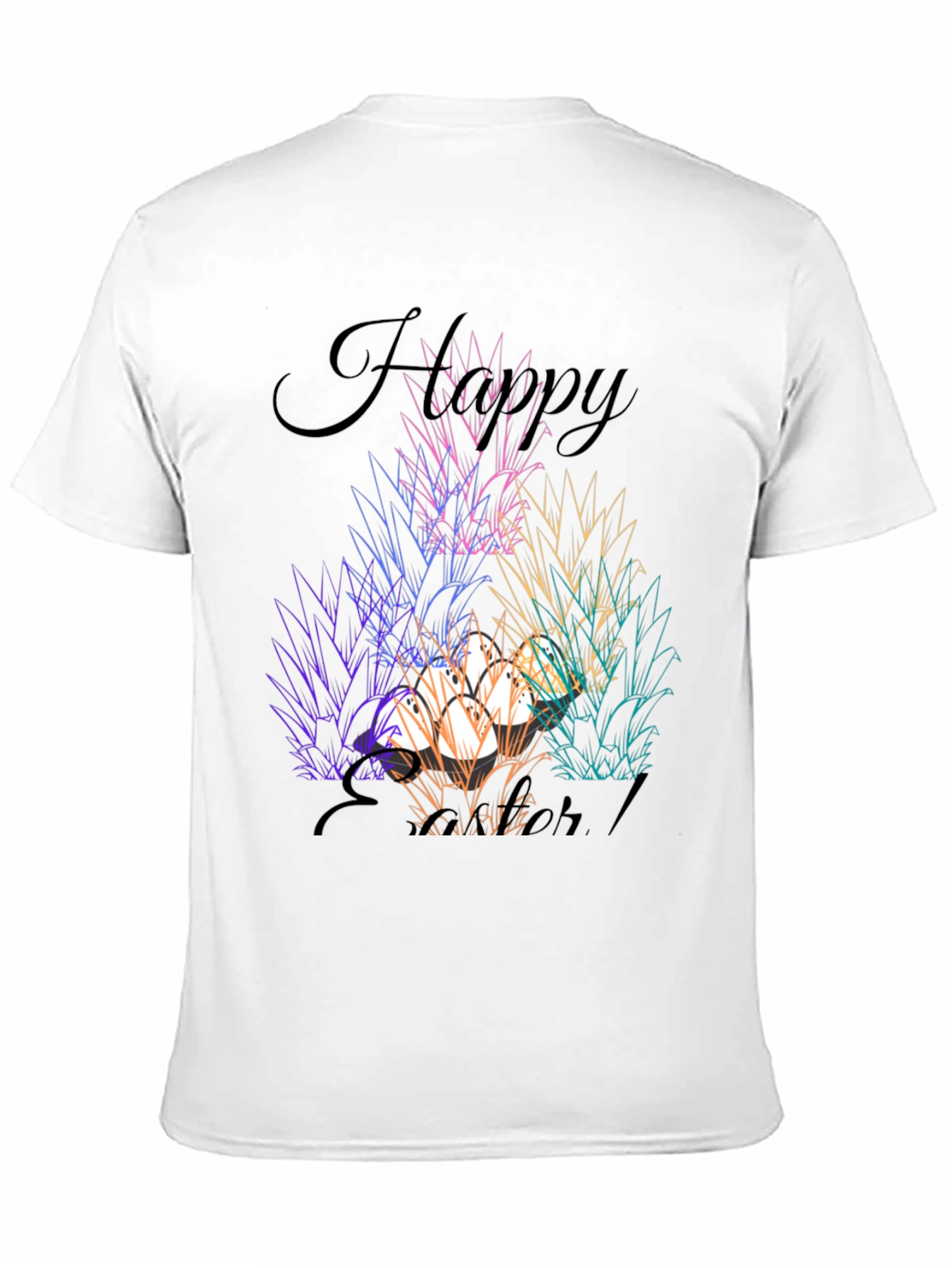 Camiseta Negra "Felices Pascuas" Estampada