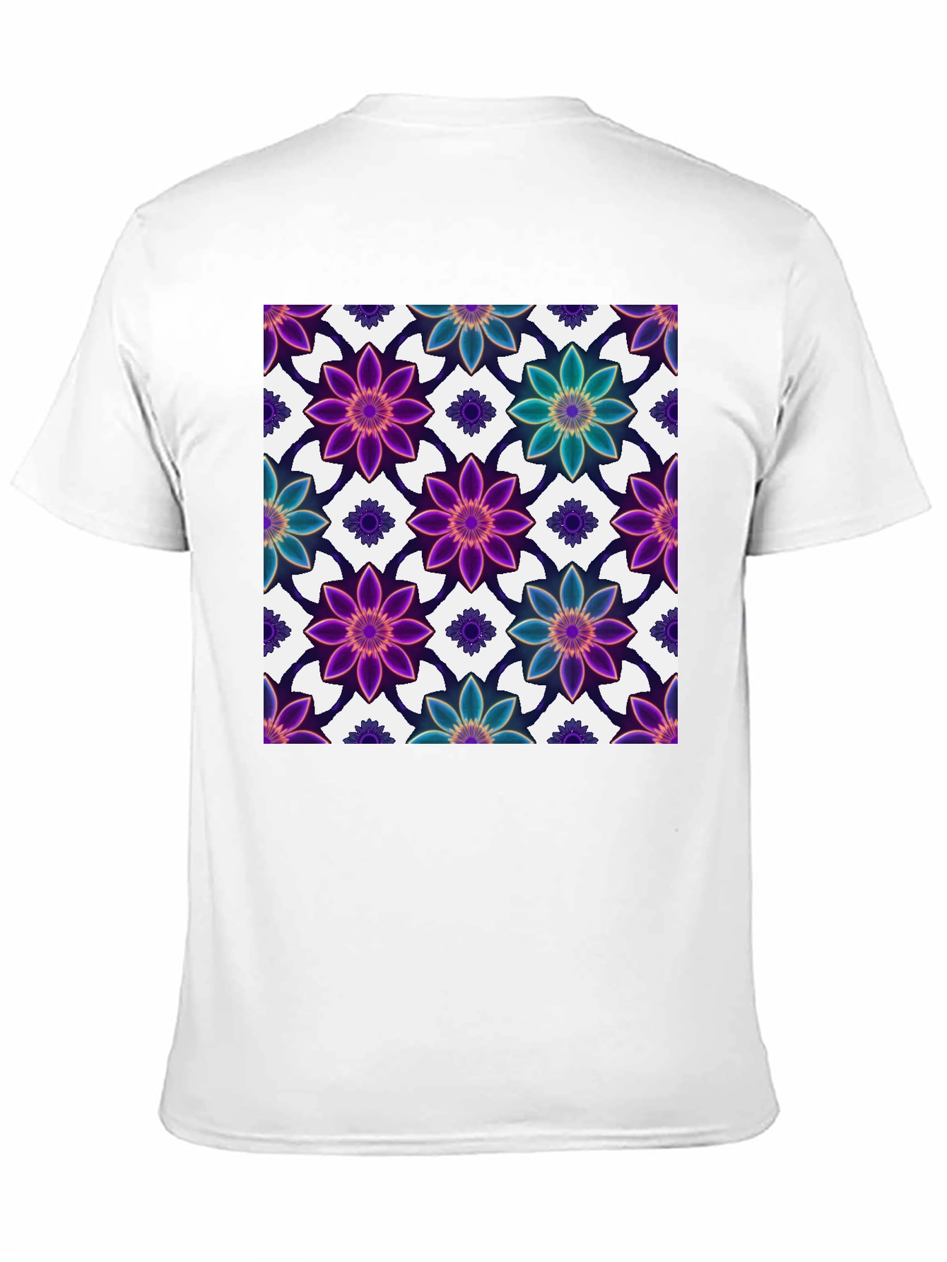 Black Floral Print Black T-Shirt view 11