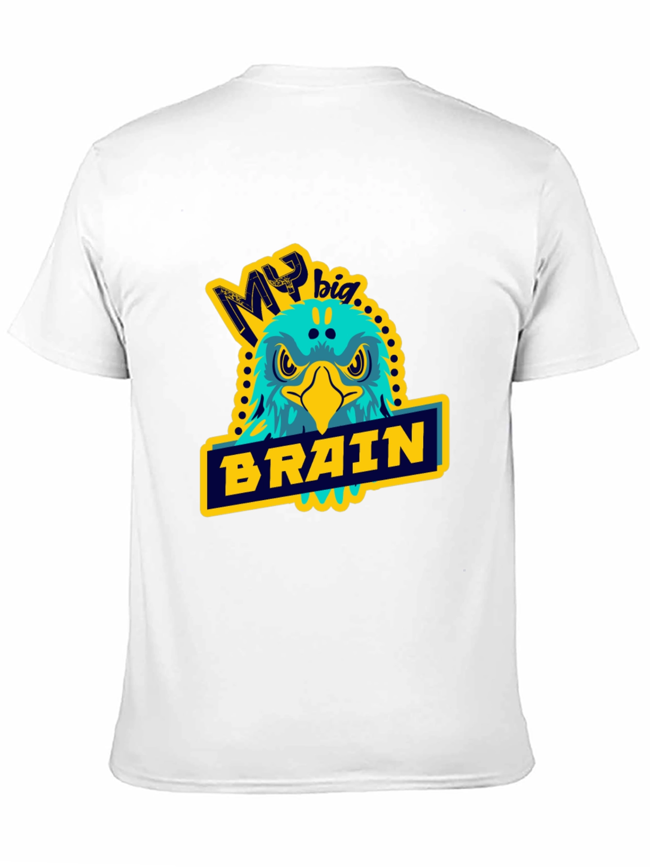 Black My Big Brain Eagle T-Shirt view 11