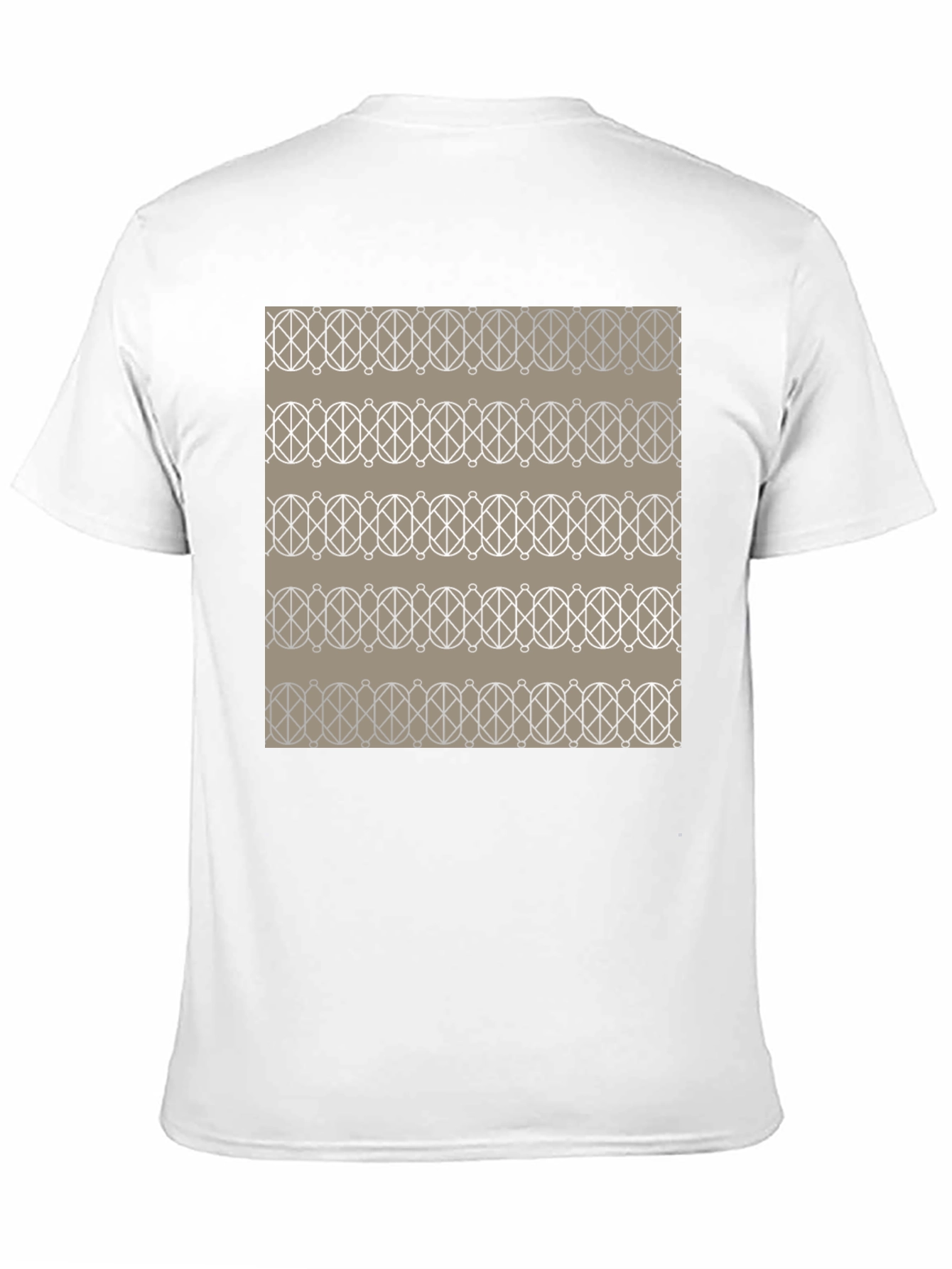 Black Geometric Pattern Graphic Tee - Stylish Men's Black T-Shirt view 11