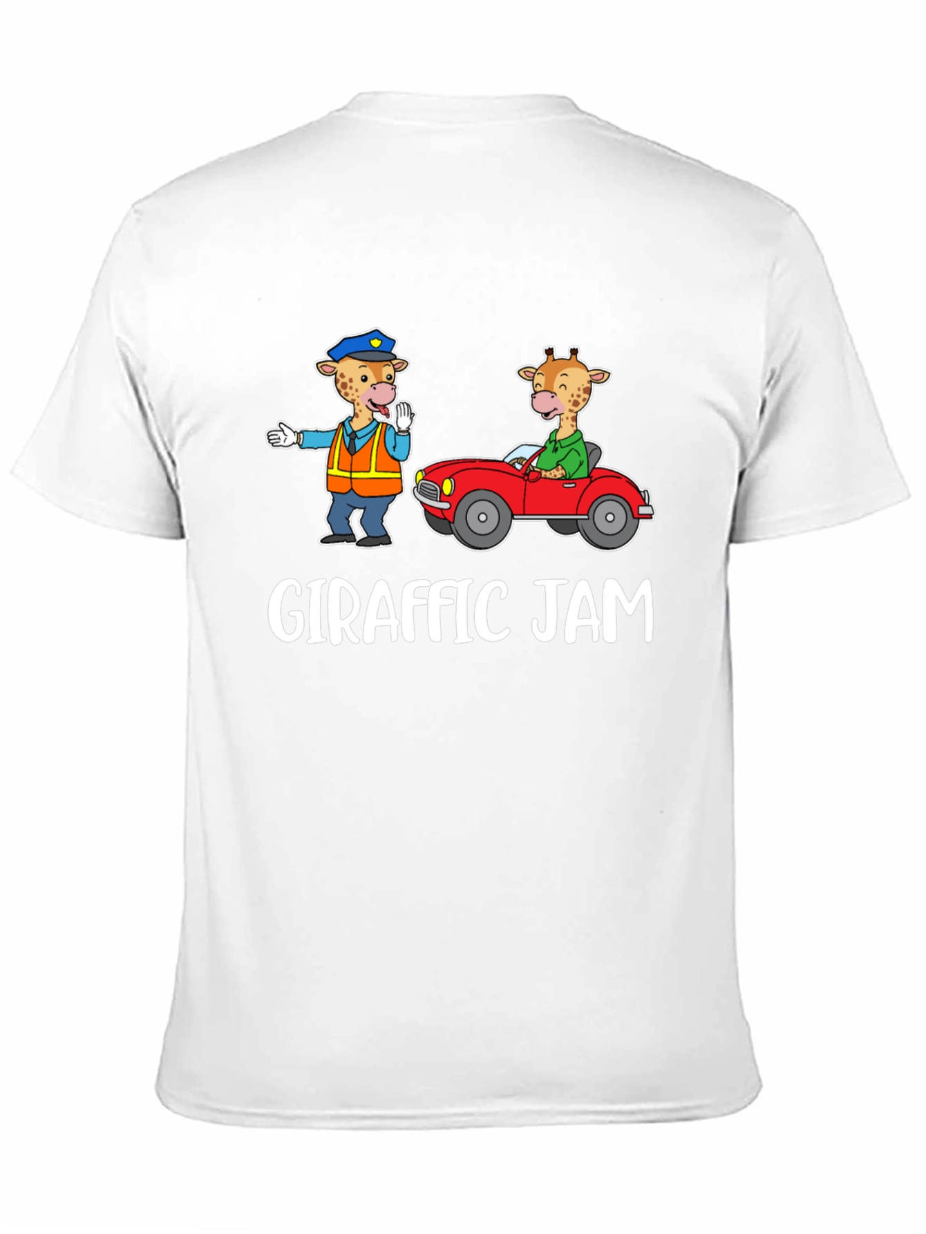 Black Giraffe Traffic Jam Graphic T-Shirt view 11