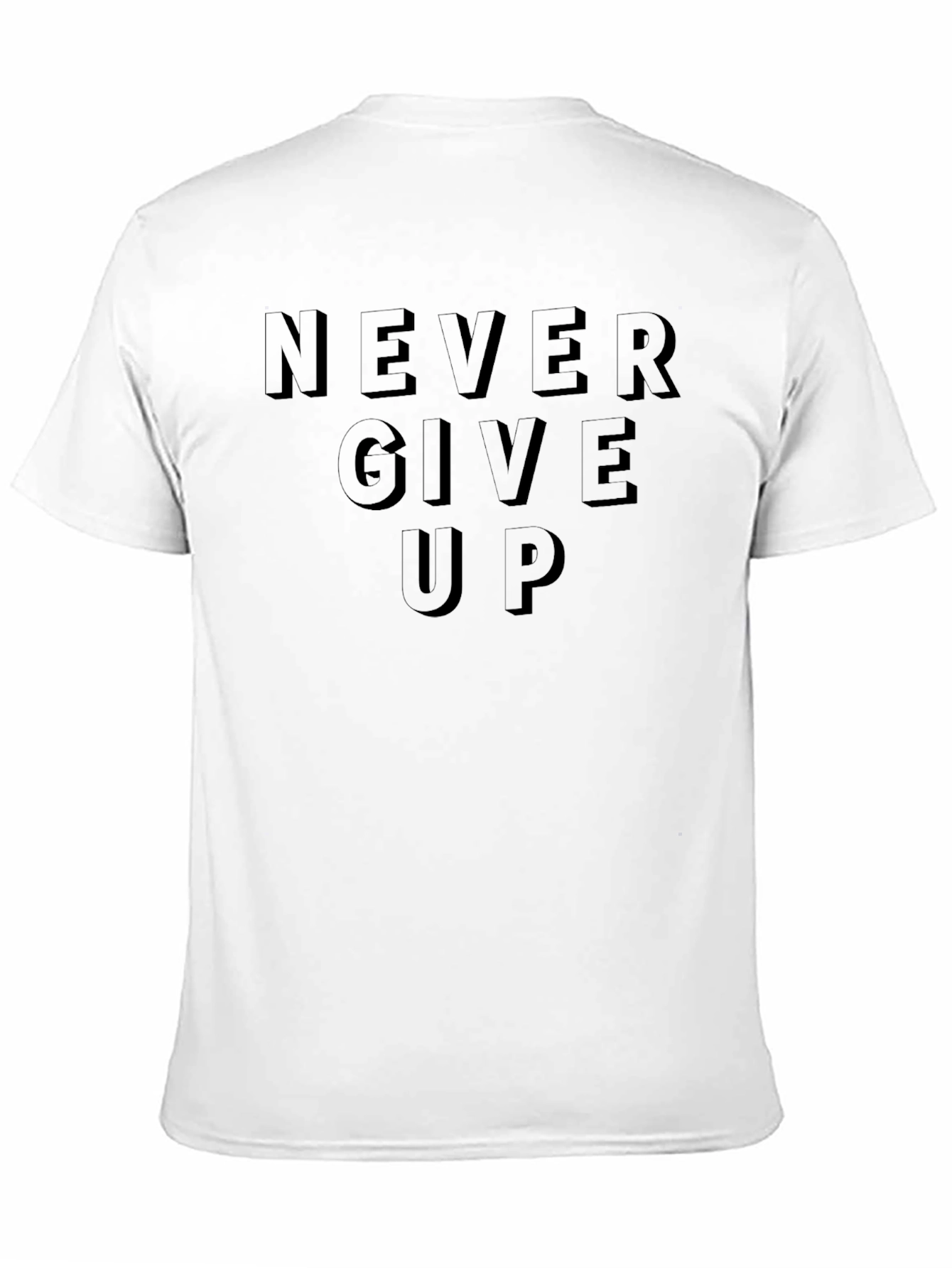 Black Never Give Up Graphic Tee - Black view 11
