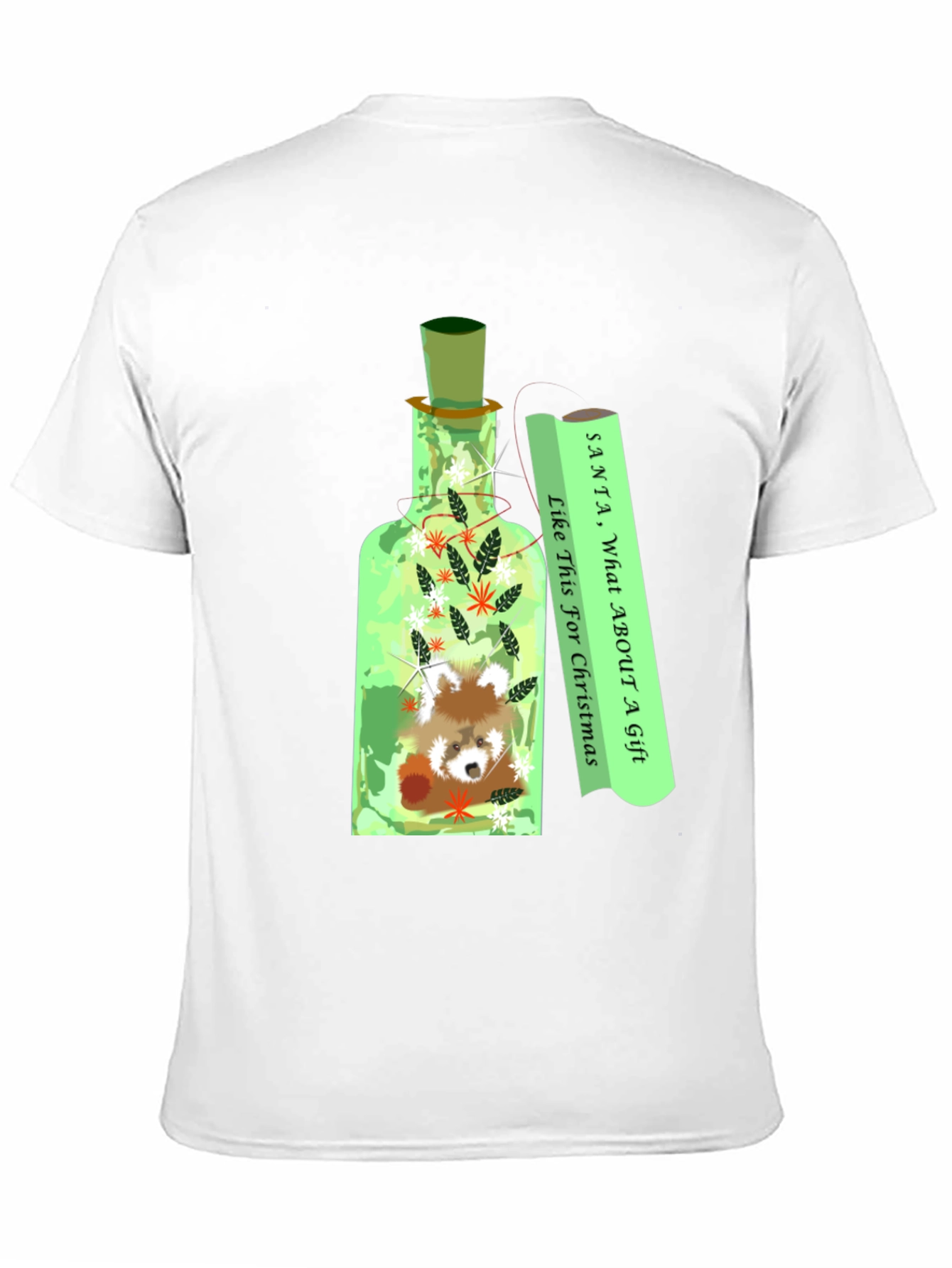 Black Red Panda Christmas Gift T-Shirt view 11