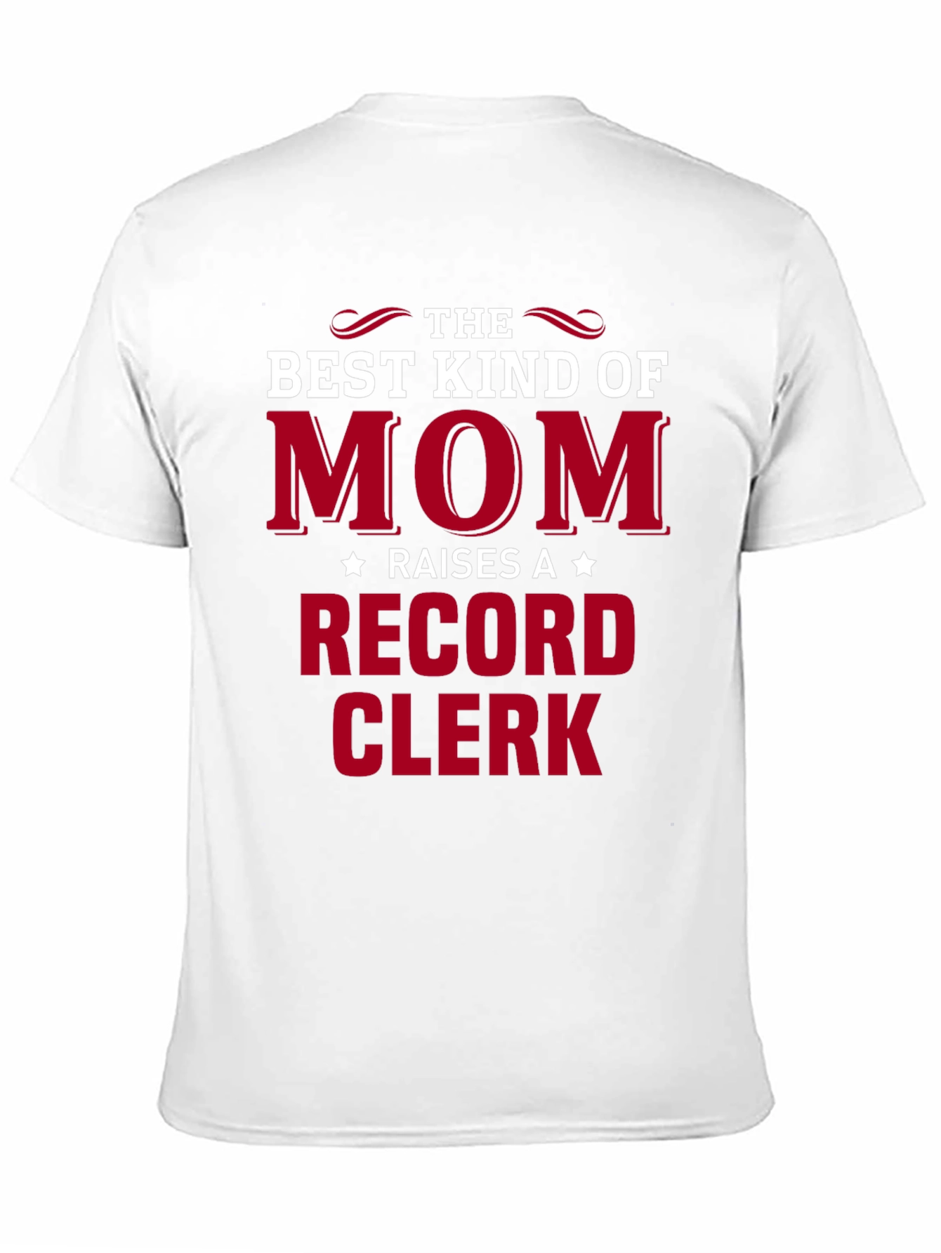 Black Best Kind of Mom Raises a Record Clerk T-Shirt view 11