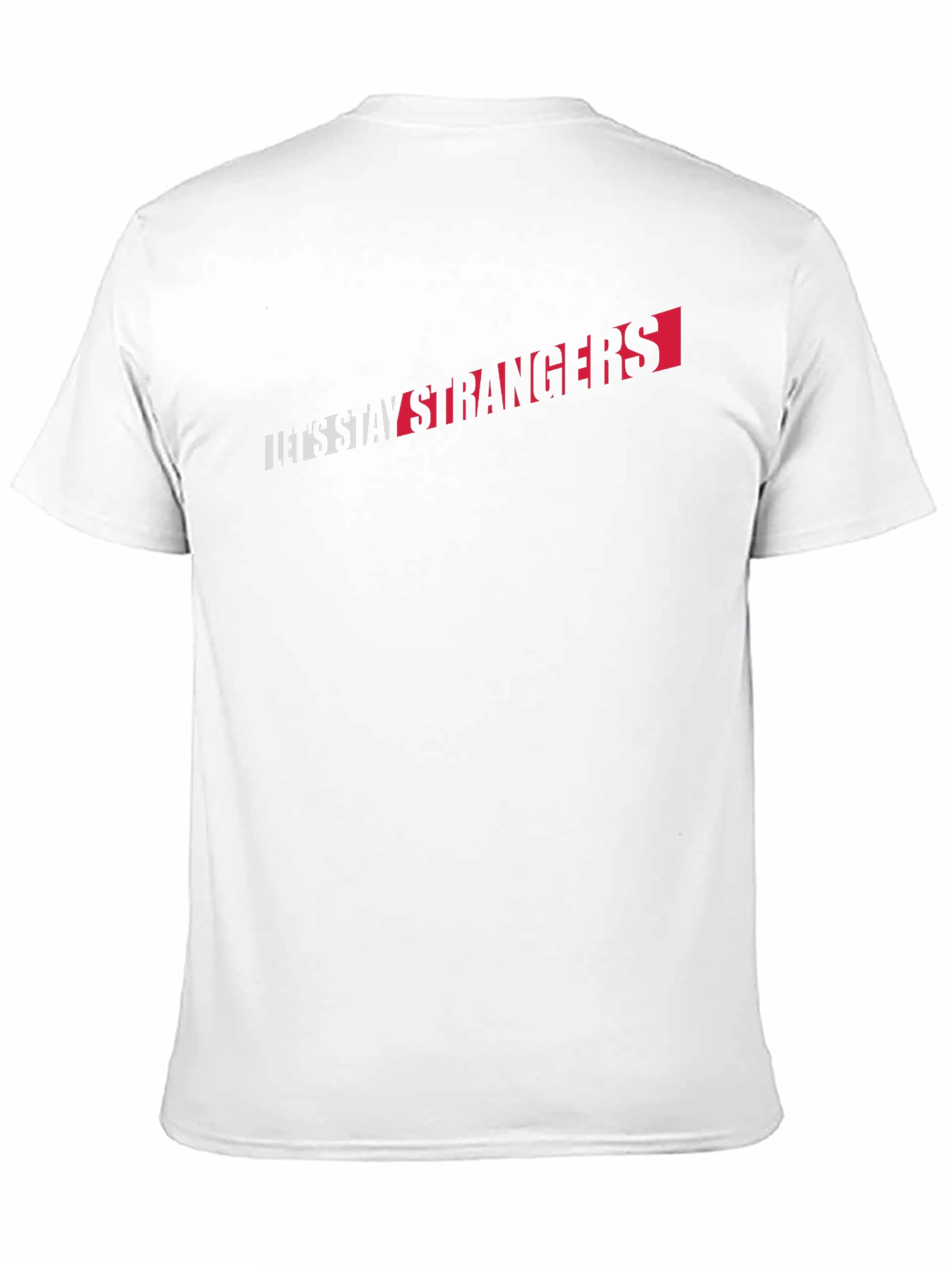 Black Let's Stay Strangers Graphic Tee - Black view 11