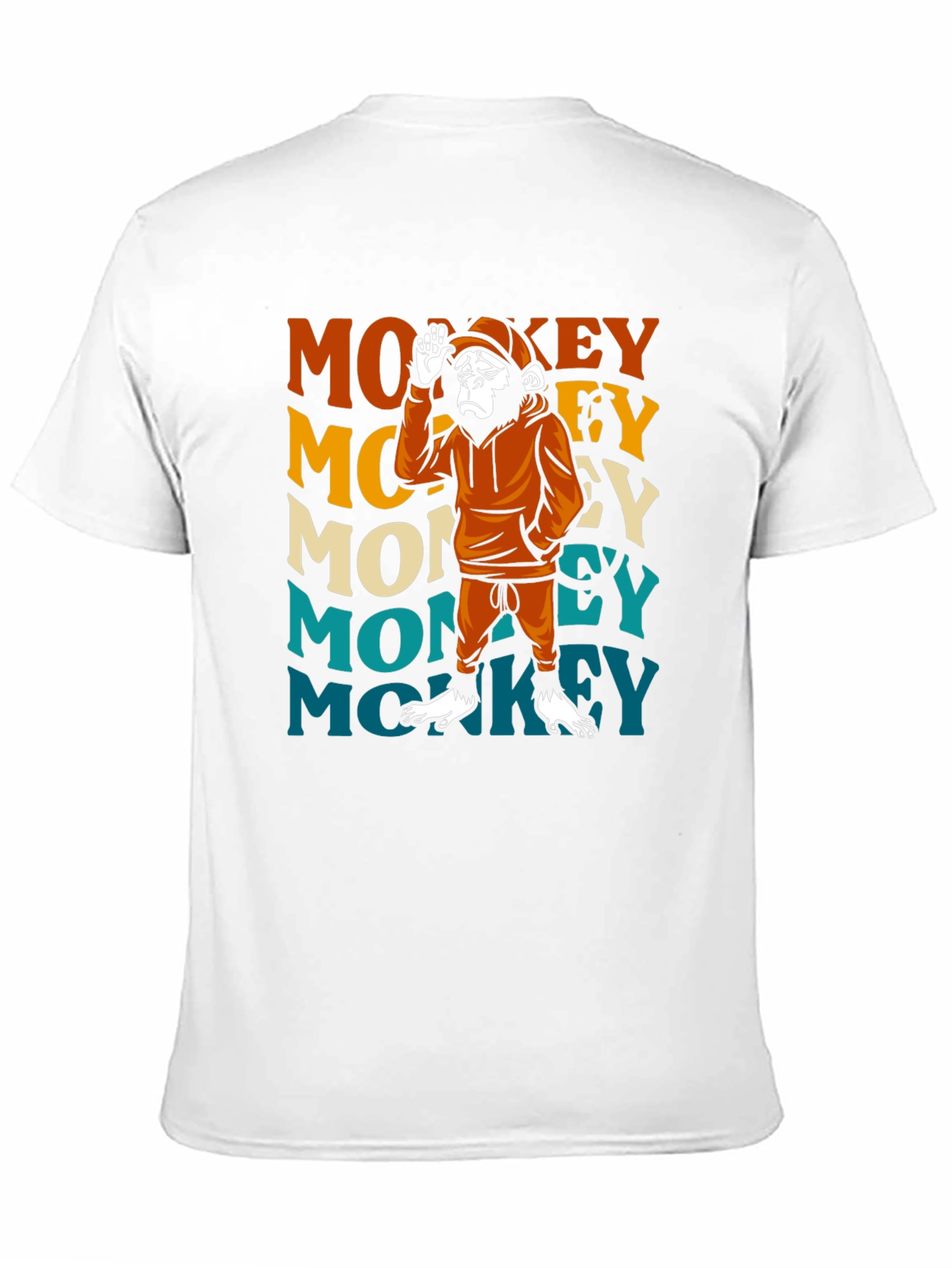 Black Retro Monkey Graphic T-Shirt view 11