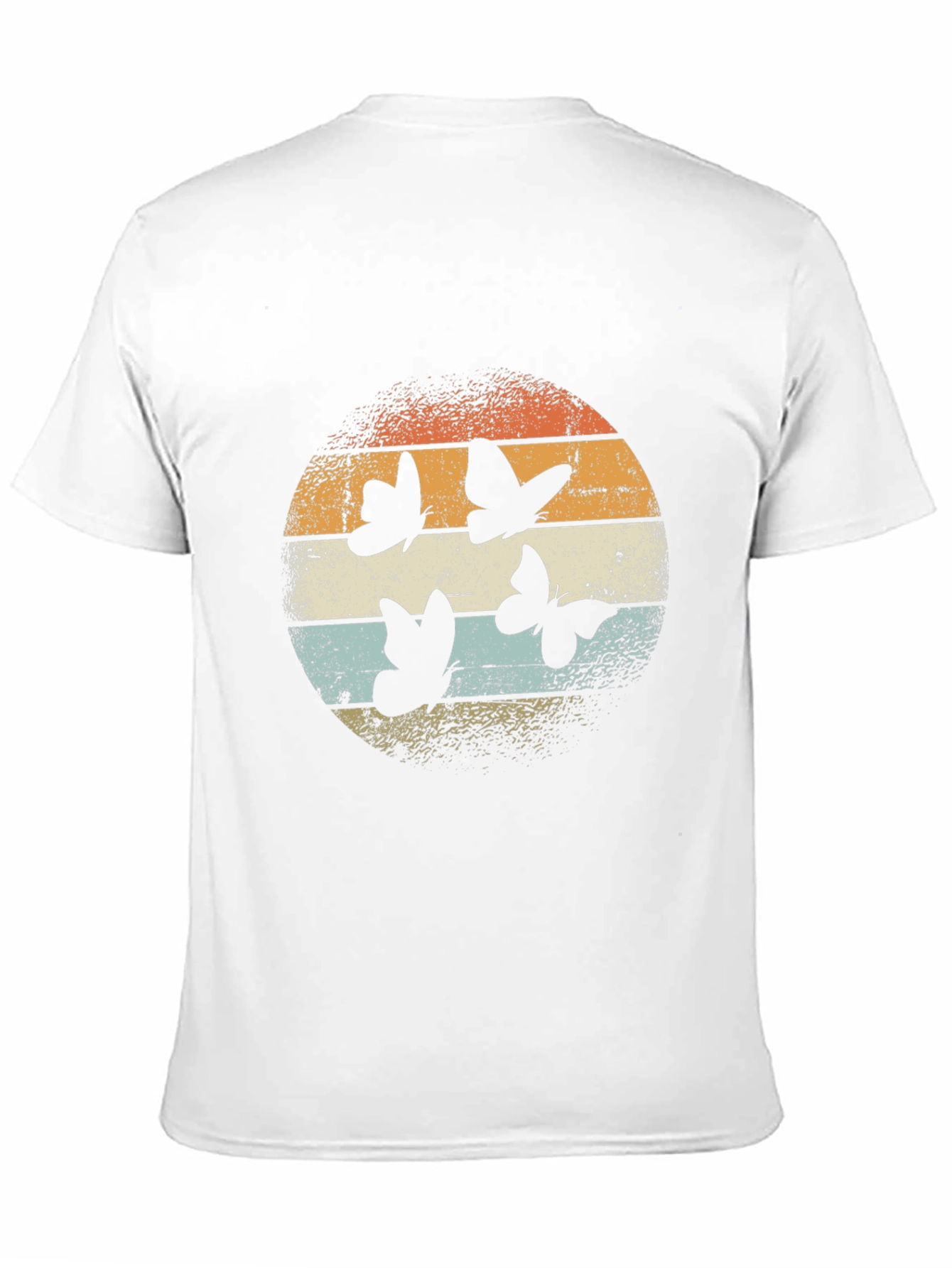 Black Retro Butterfly Sunset Graphic Tee view 11