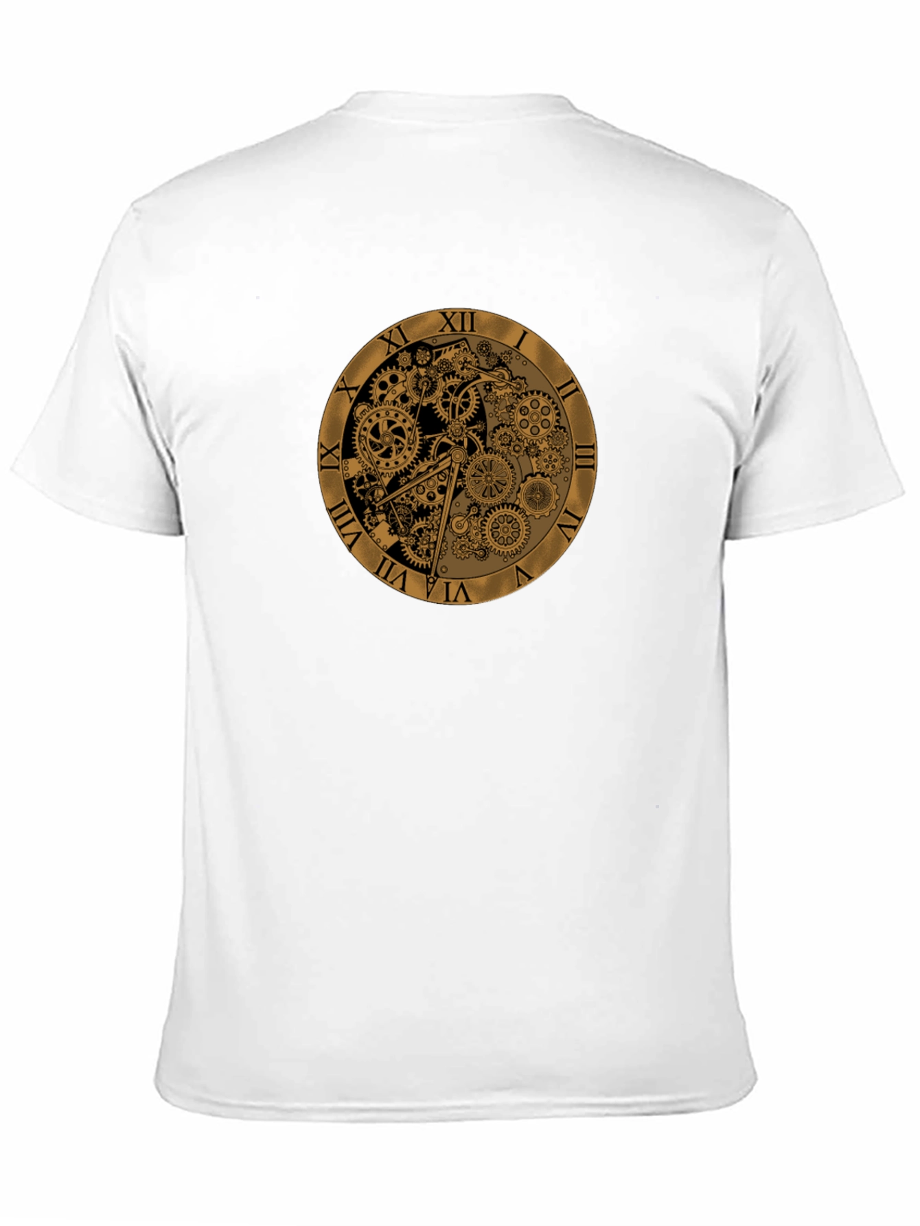 Black Steampunk Clockwork Gear Design T-Shirt view 11