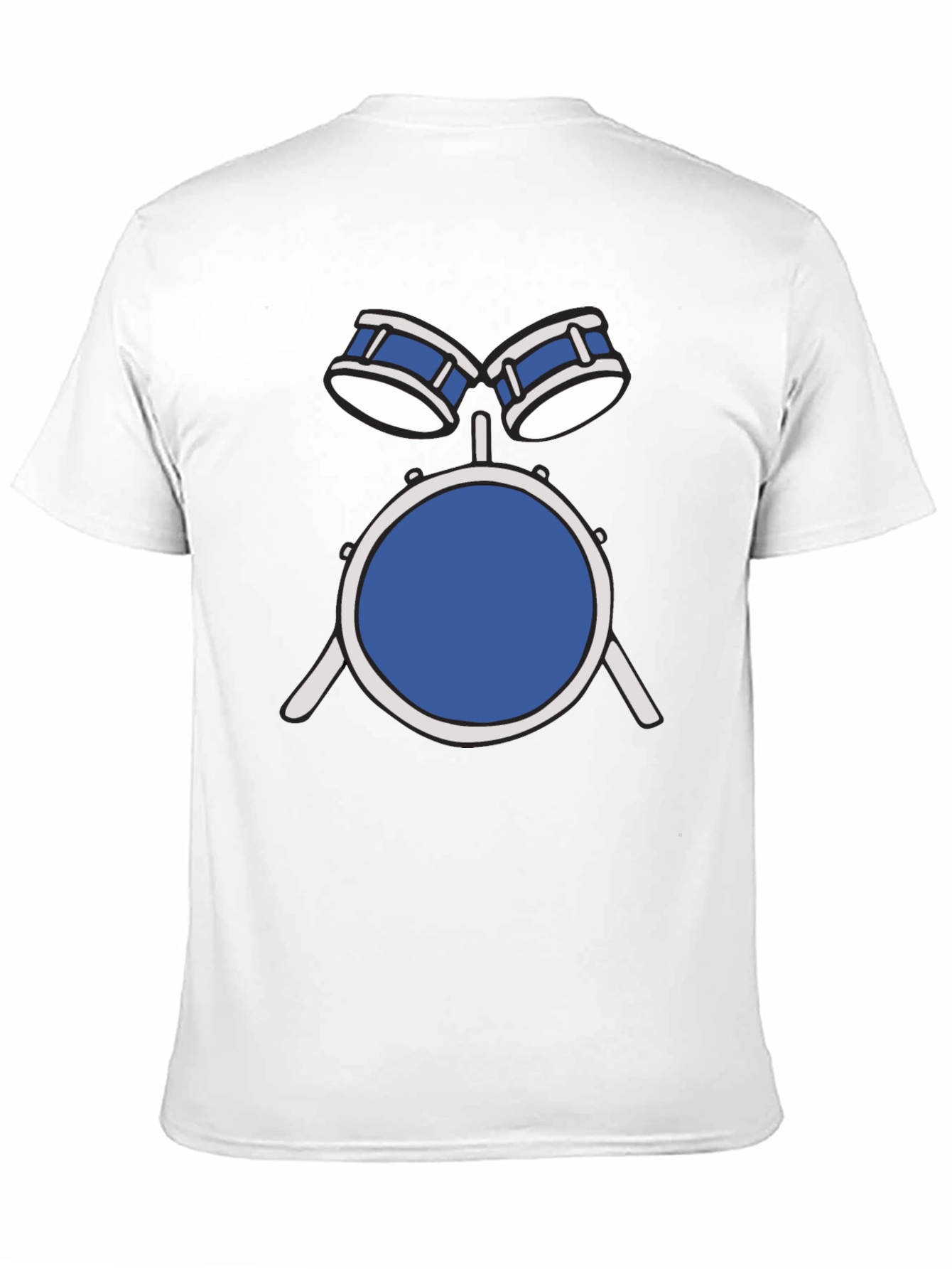 Black Drum Set Graphic T-Shirt - Musician Apparel view 11