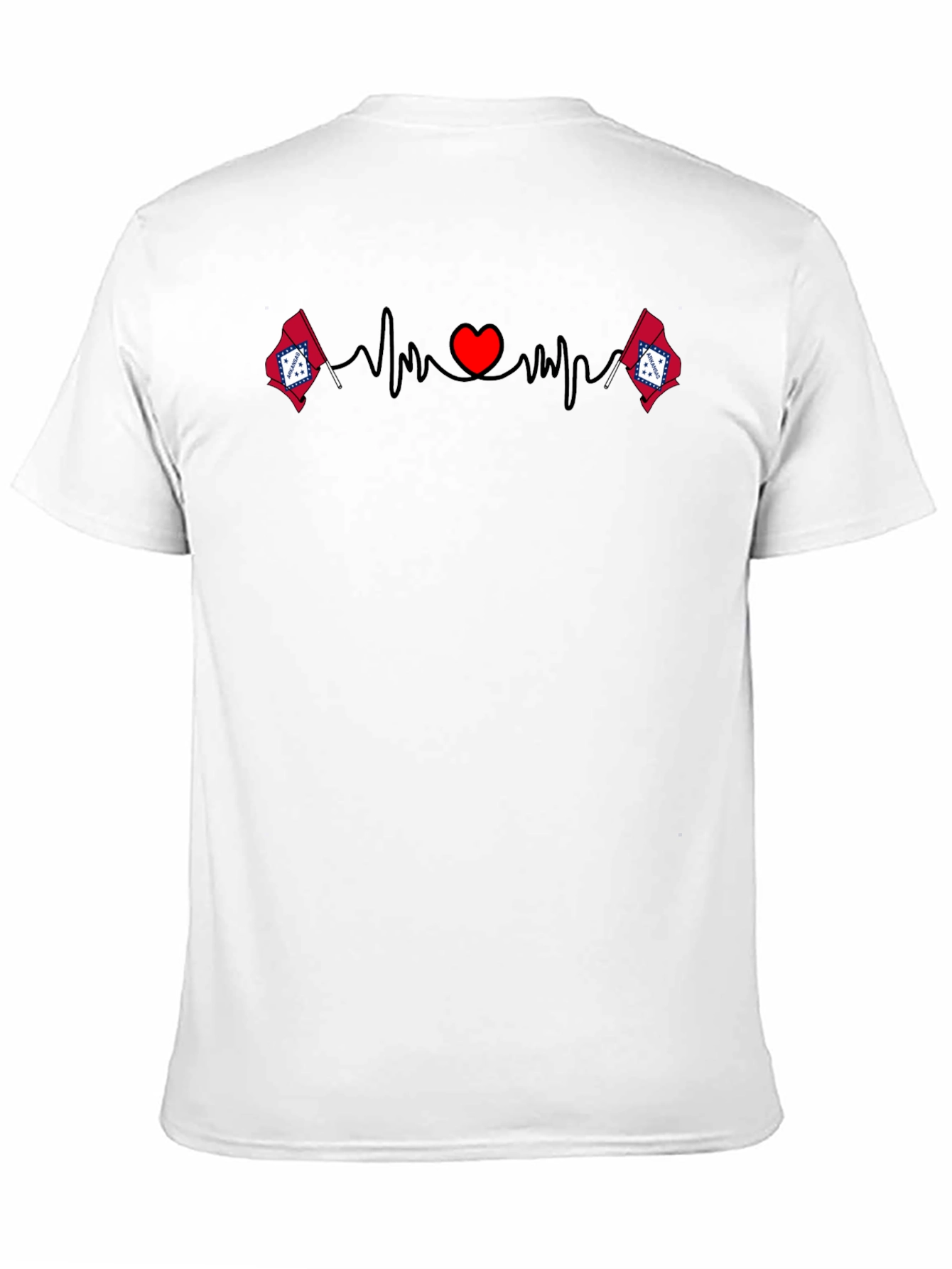 Black Arkansas Heartbeat T-Shirt view 11