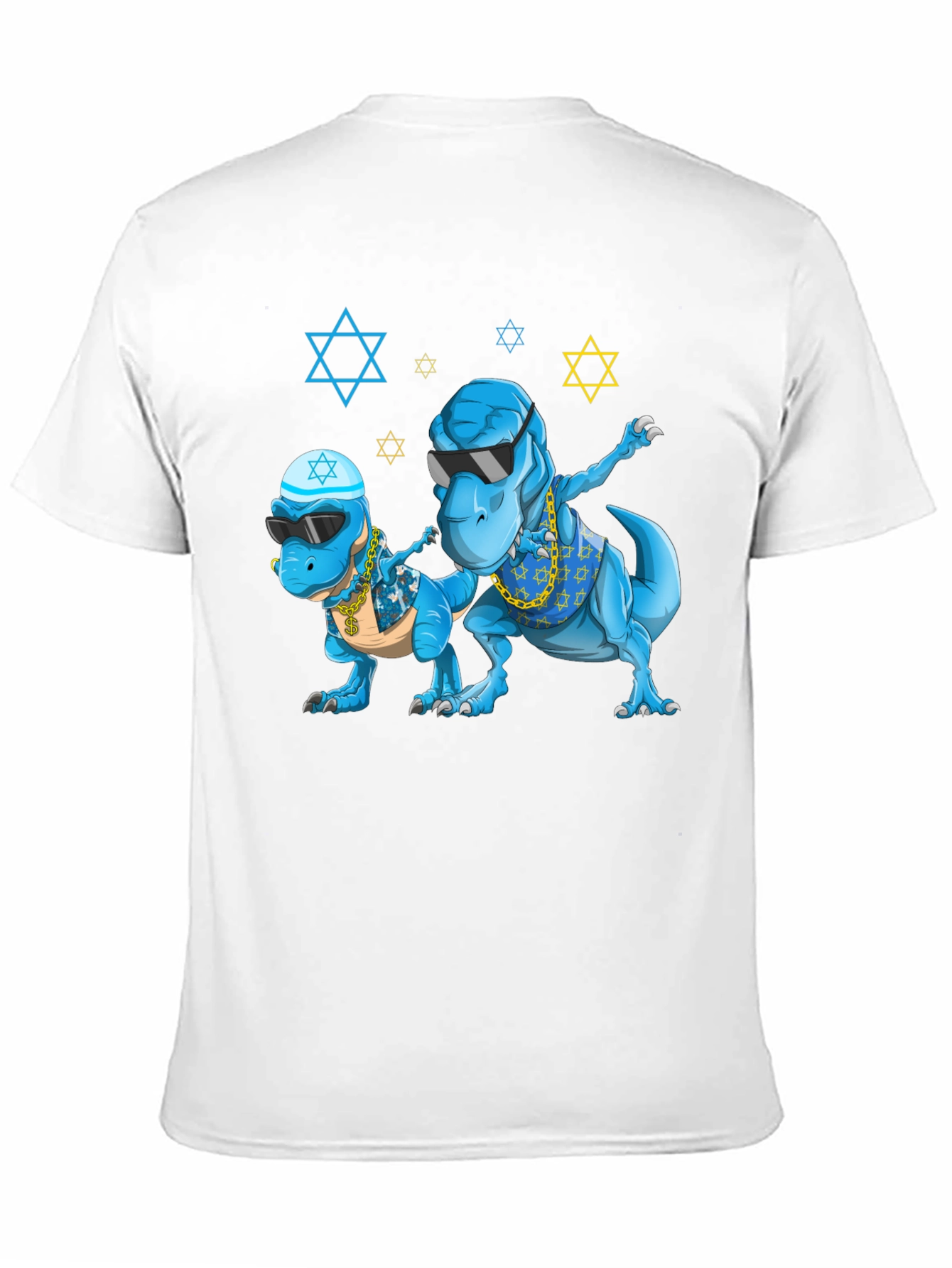 Black Dinosaur Graphic Tee - Fun Jewish T-Rex Design view 11
