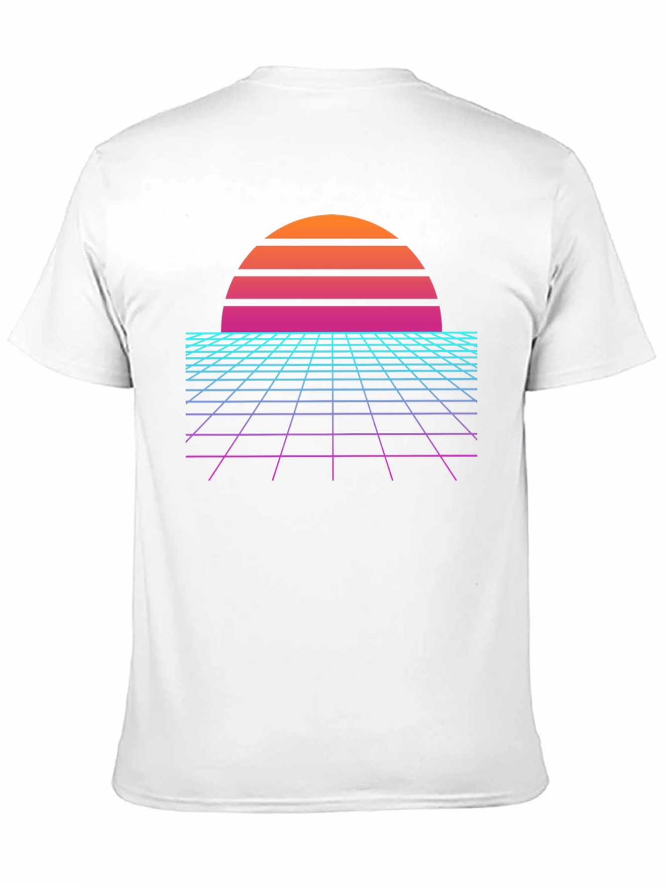 Black Retro Wave Sunset Graphic Tee - Black view 11
