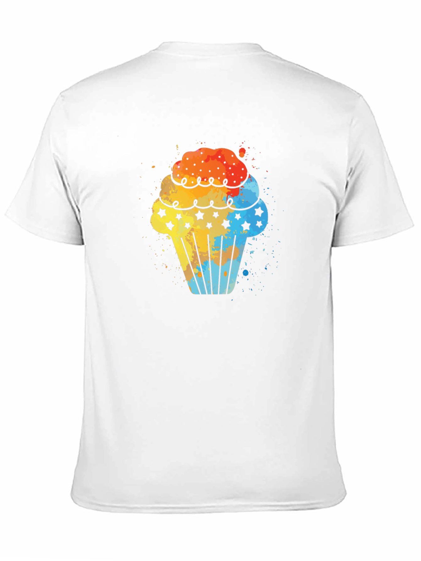 Black Watercolor Cupcake Graphic Tee - Black view 11