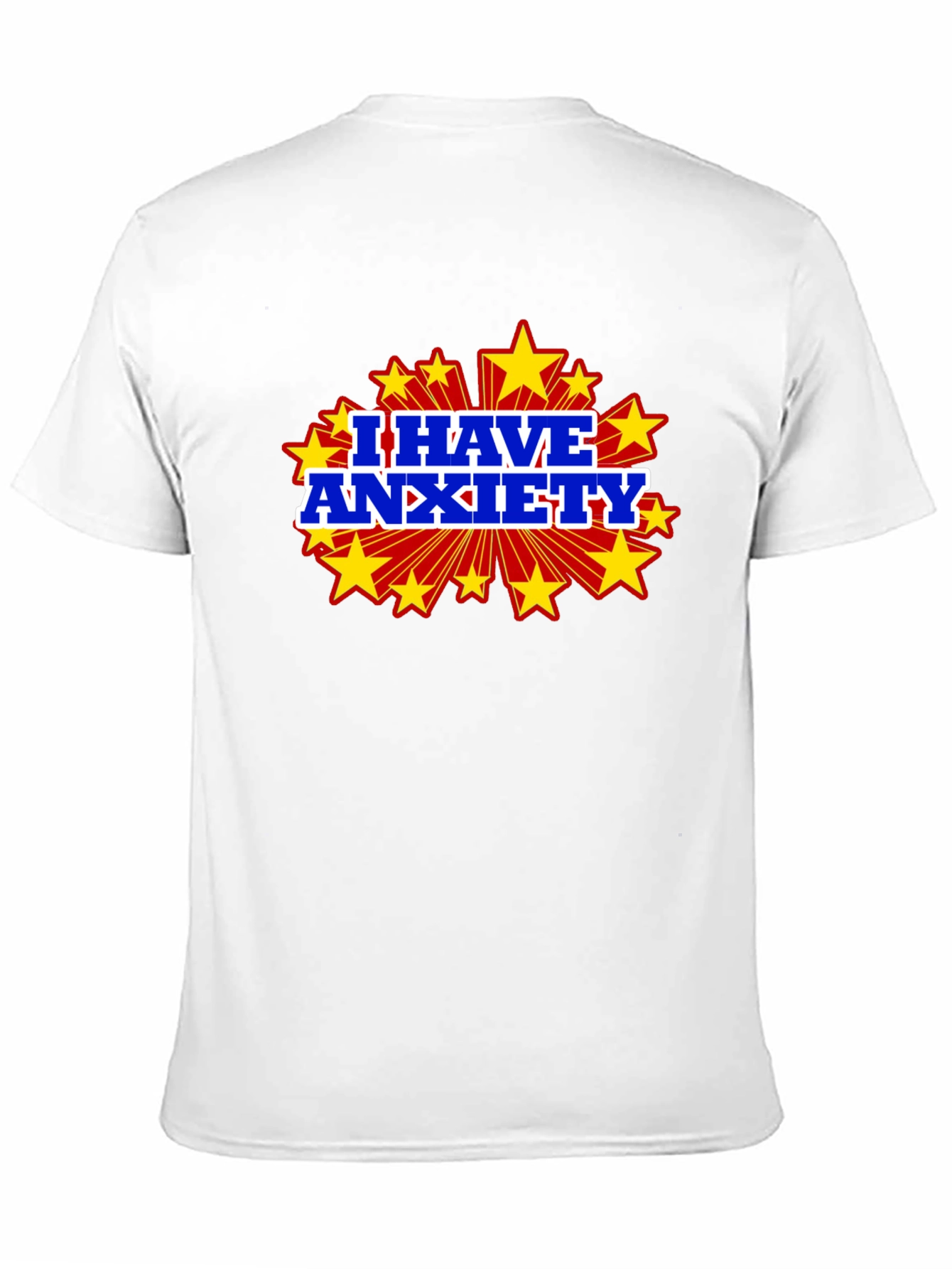 Black I Have Anxiety Graphic Tee - Black Cotton T-Shirt view 11