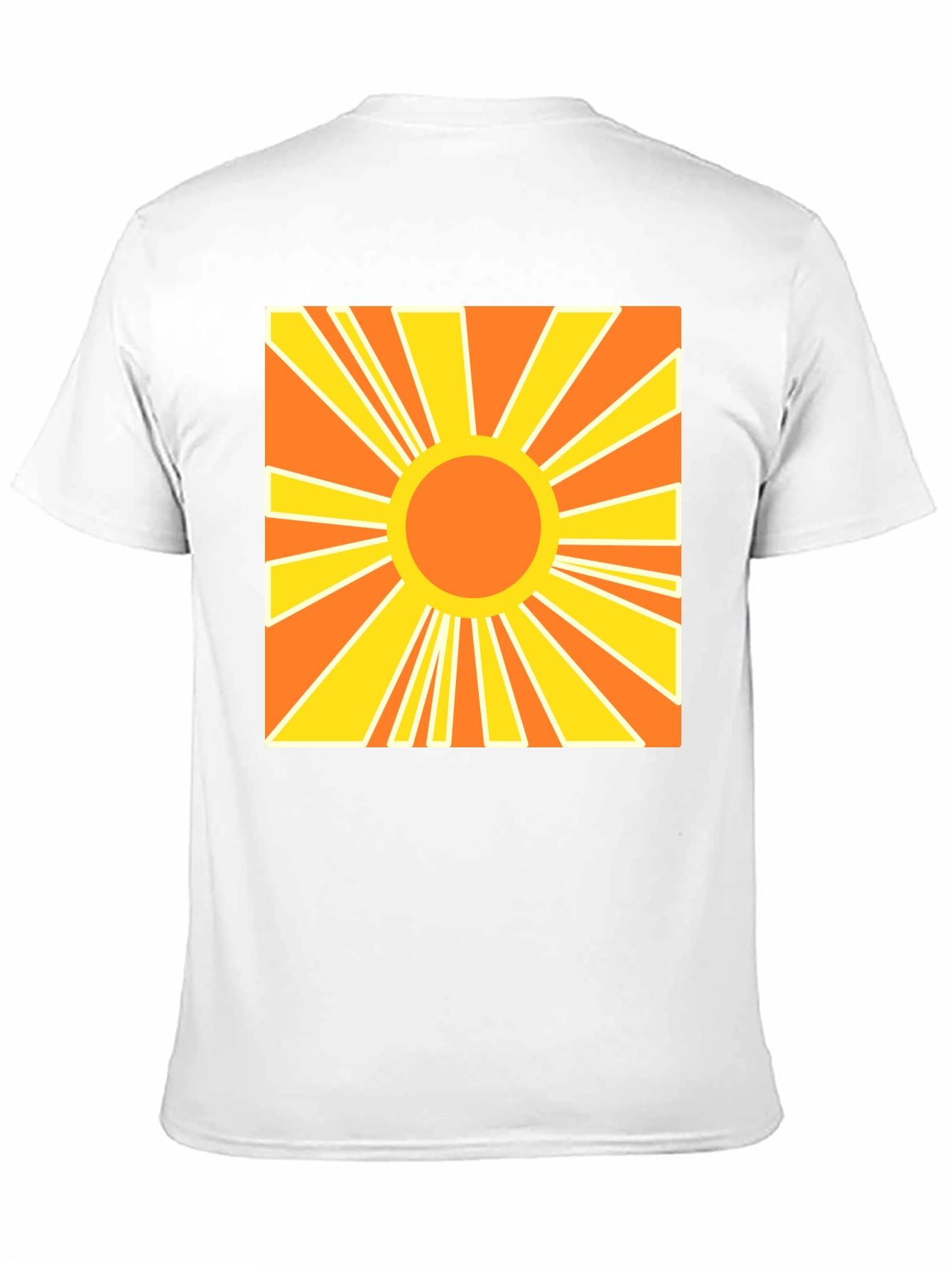 Black Retro Sunburst Graphic Tee - Black Cotton T-Shirt view 11