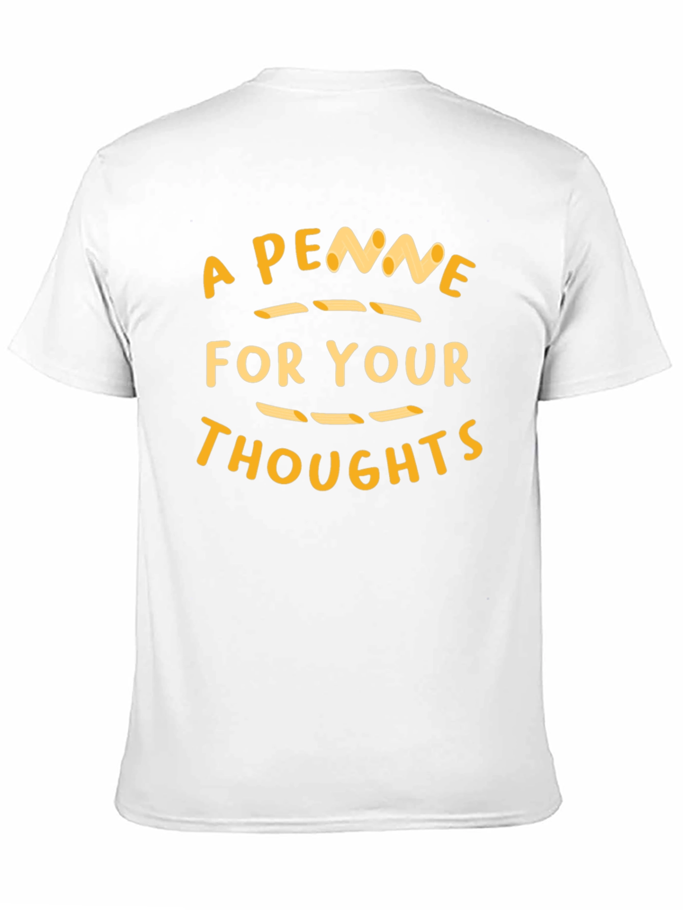Black A Penne for Your Thoughts T-Shirt - Funny Pasta Pun view 11