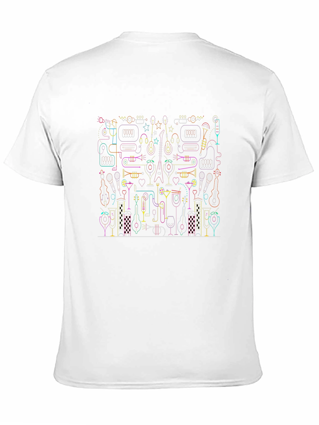 Black Music Lover's Graphic Print T-Shirt view 11