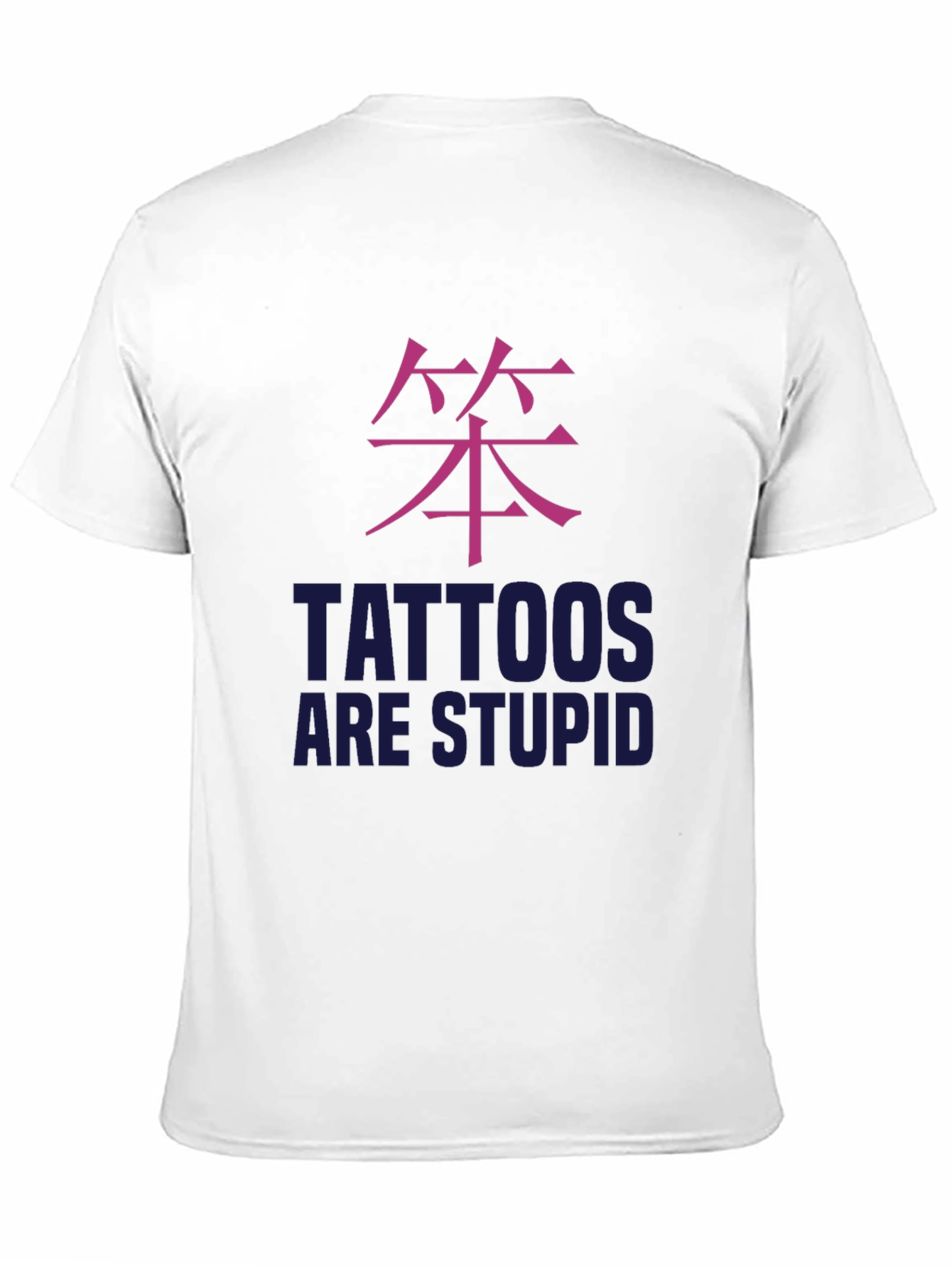 Black Tattoos Are Stupid Graphic Tee - Black view 11