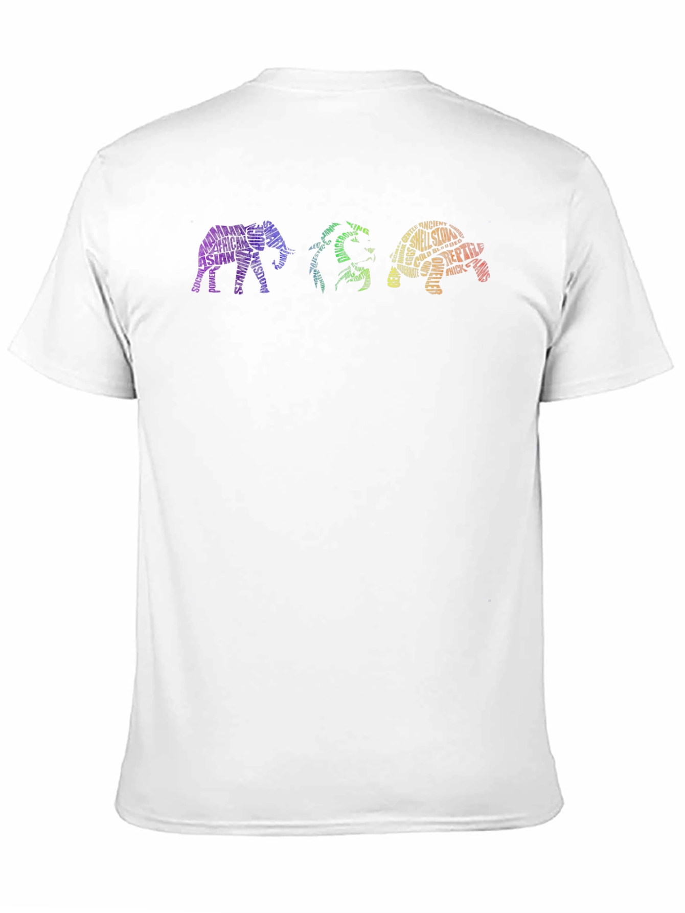 Black Animal Word Art Graphic T-Shirt view 11