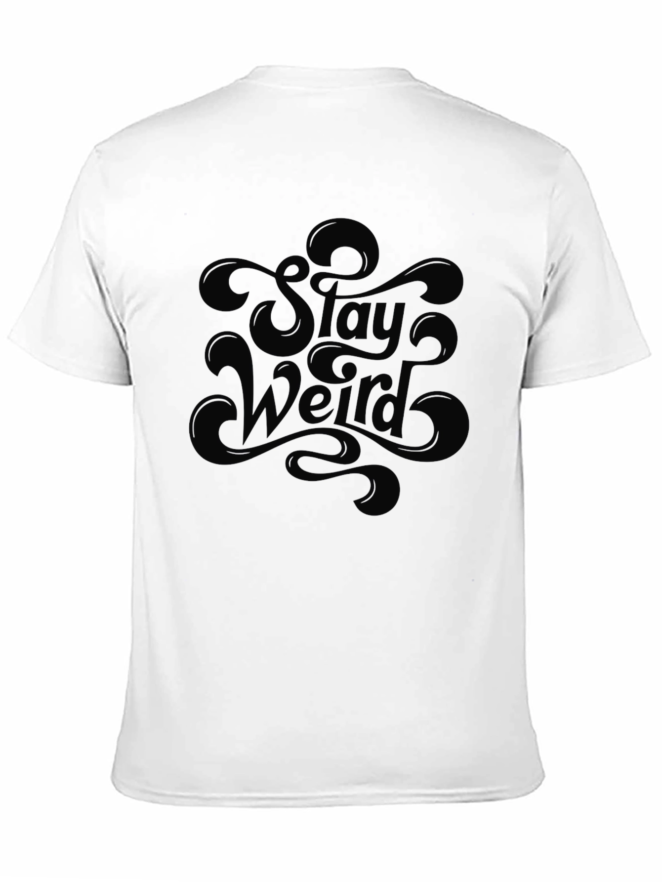 Black Stay Weird Graphic T-Shirt - Mens Black Tee view 11
