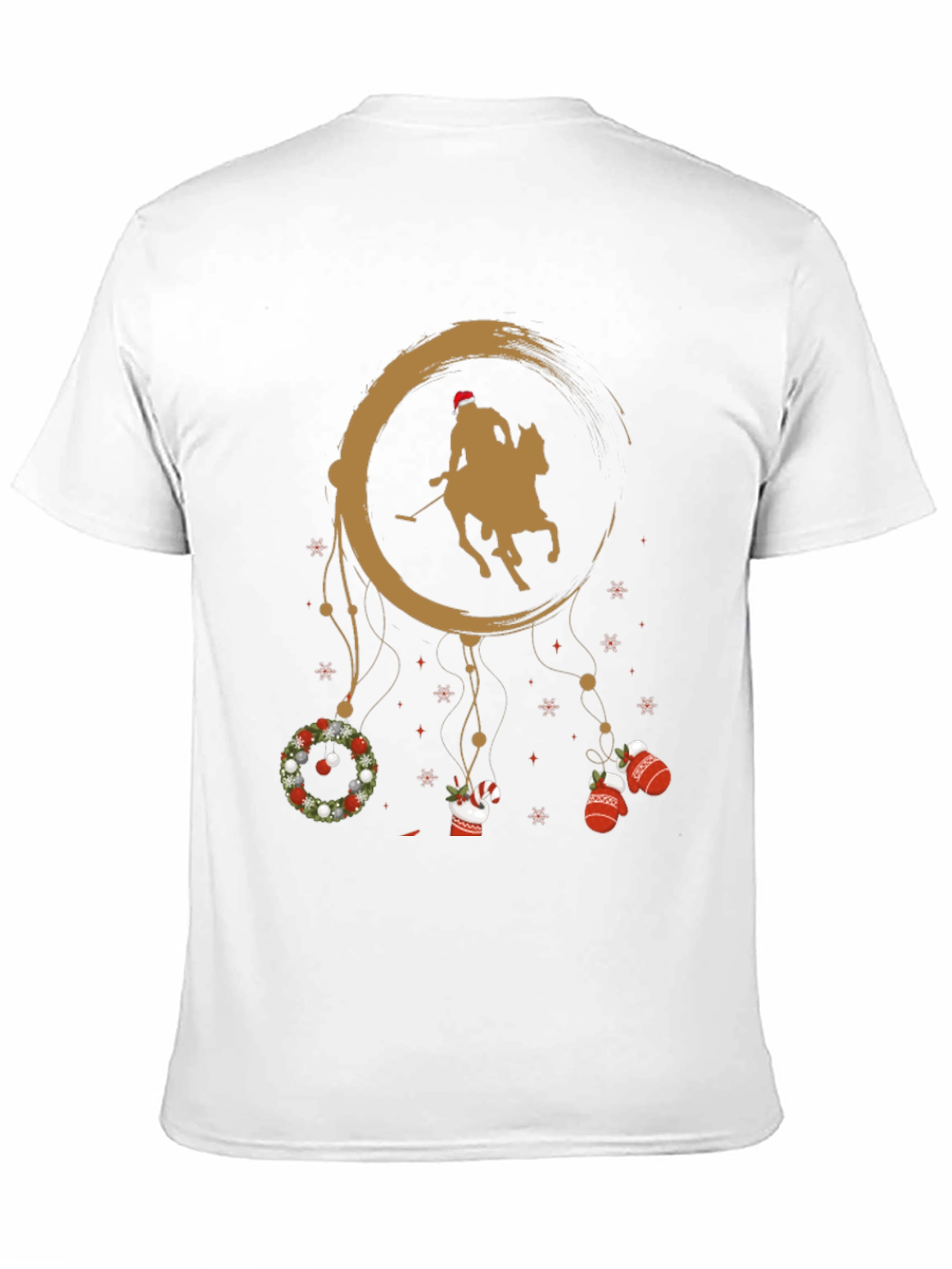 Black Christmas Polo Player T-Shirt view 11