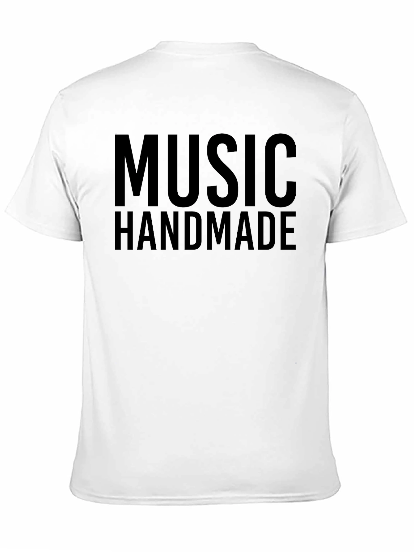 Black Music Handmade Graphic T-Shirt - Black Crew Neck Tee view 11
