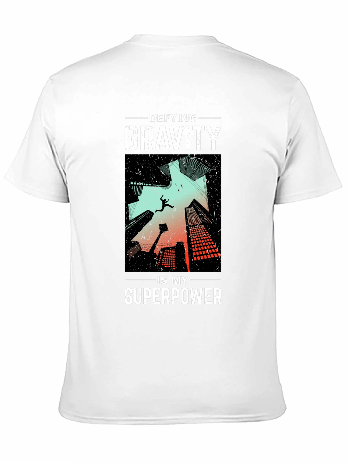 Black Defying Gravity Superpower Graphic Tee view 11
