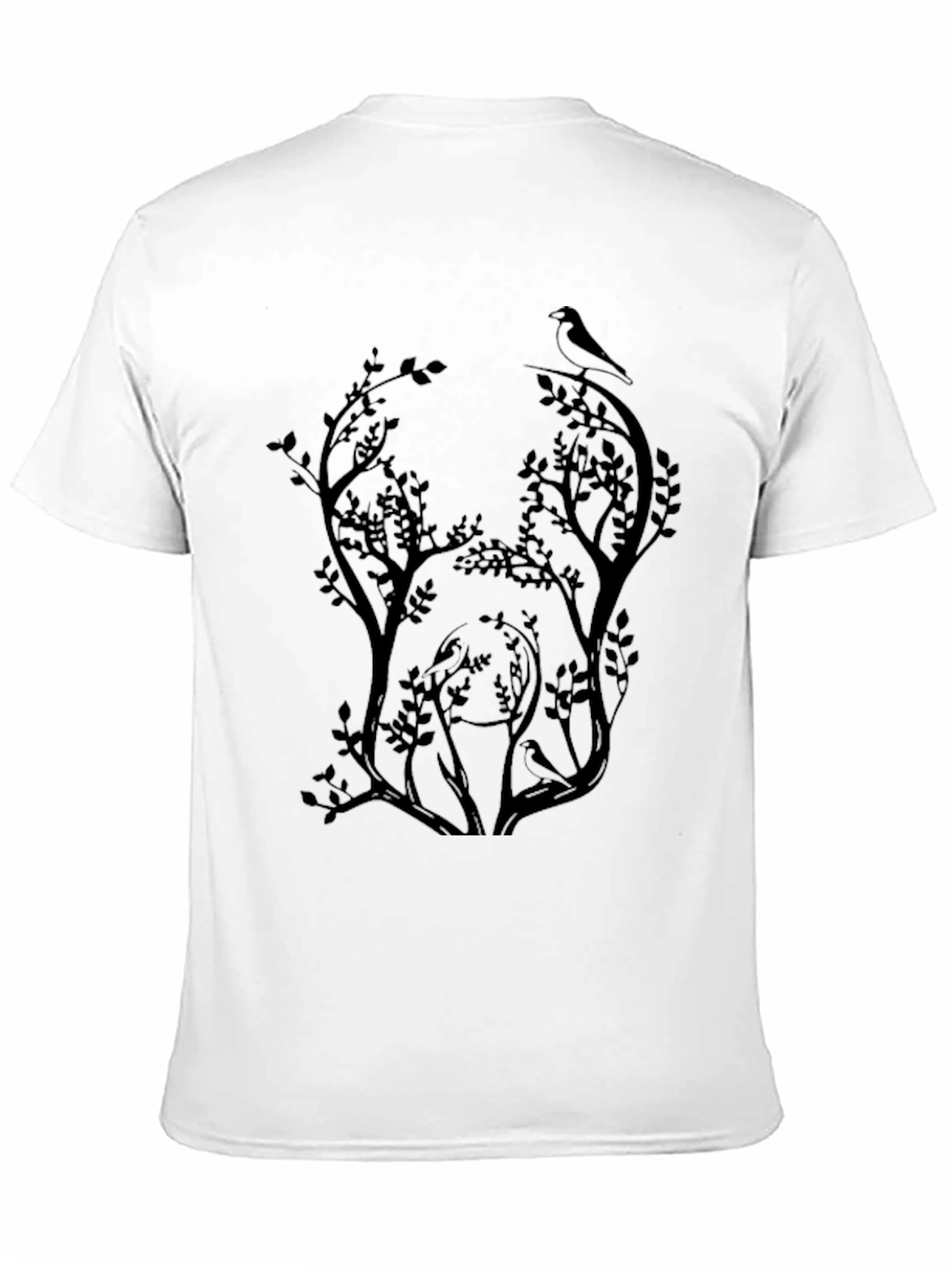 Black Nature Silhouette Graphic Tee - Black view 11