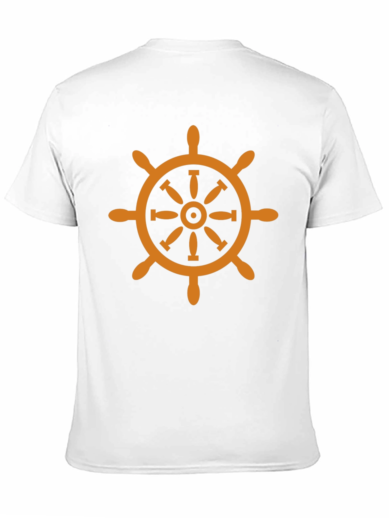 Black Nautical Wheel Graphic T-Shirt - Classic Design view 11