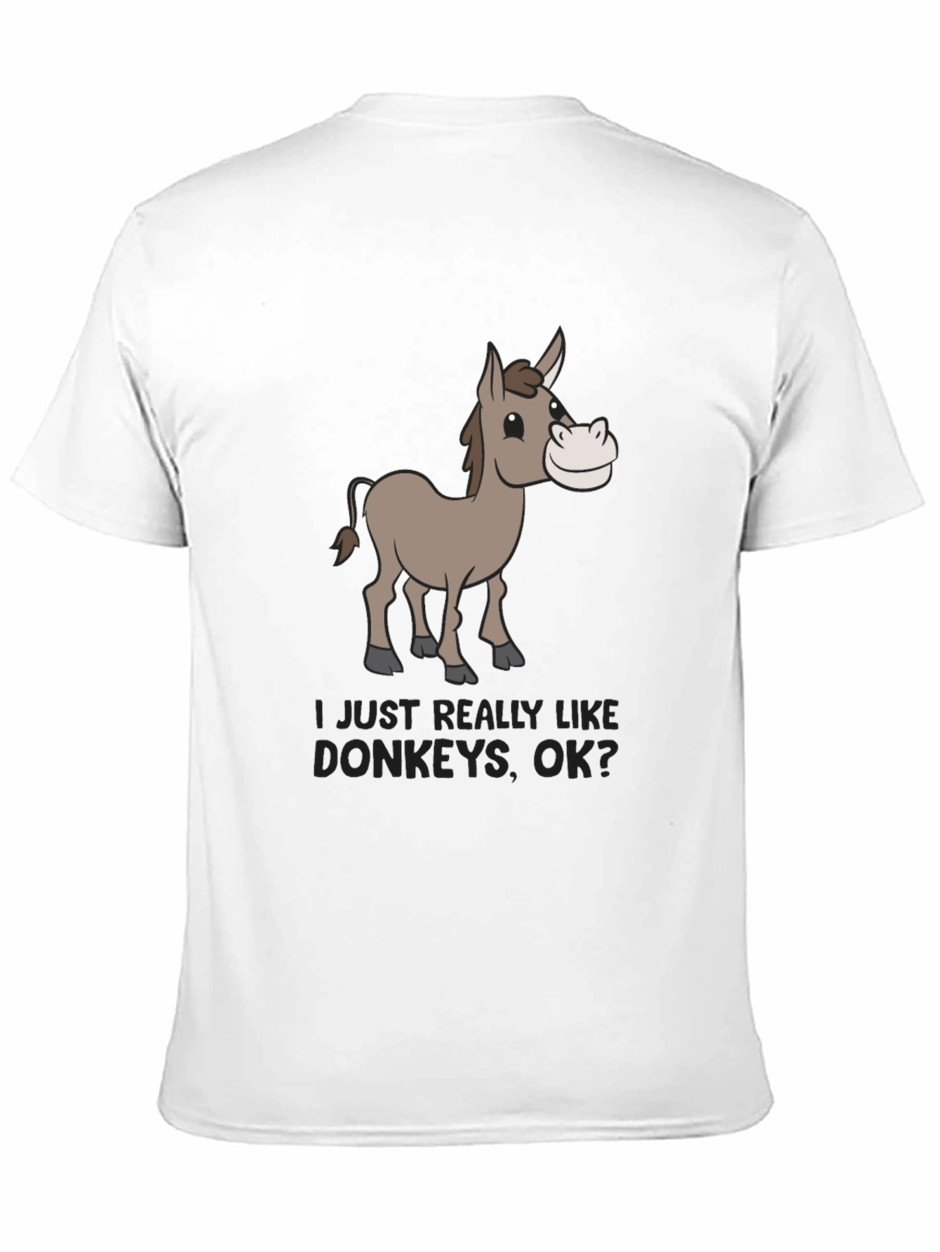 Black Funny Donkey Lover Graphic Tee - Black view 11
