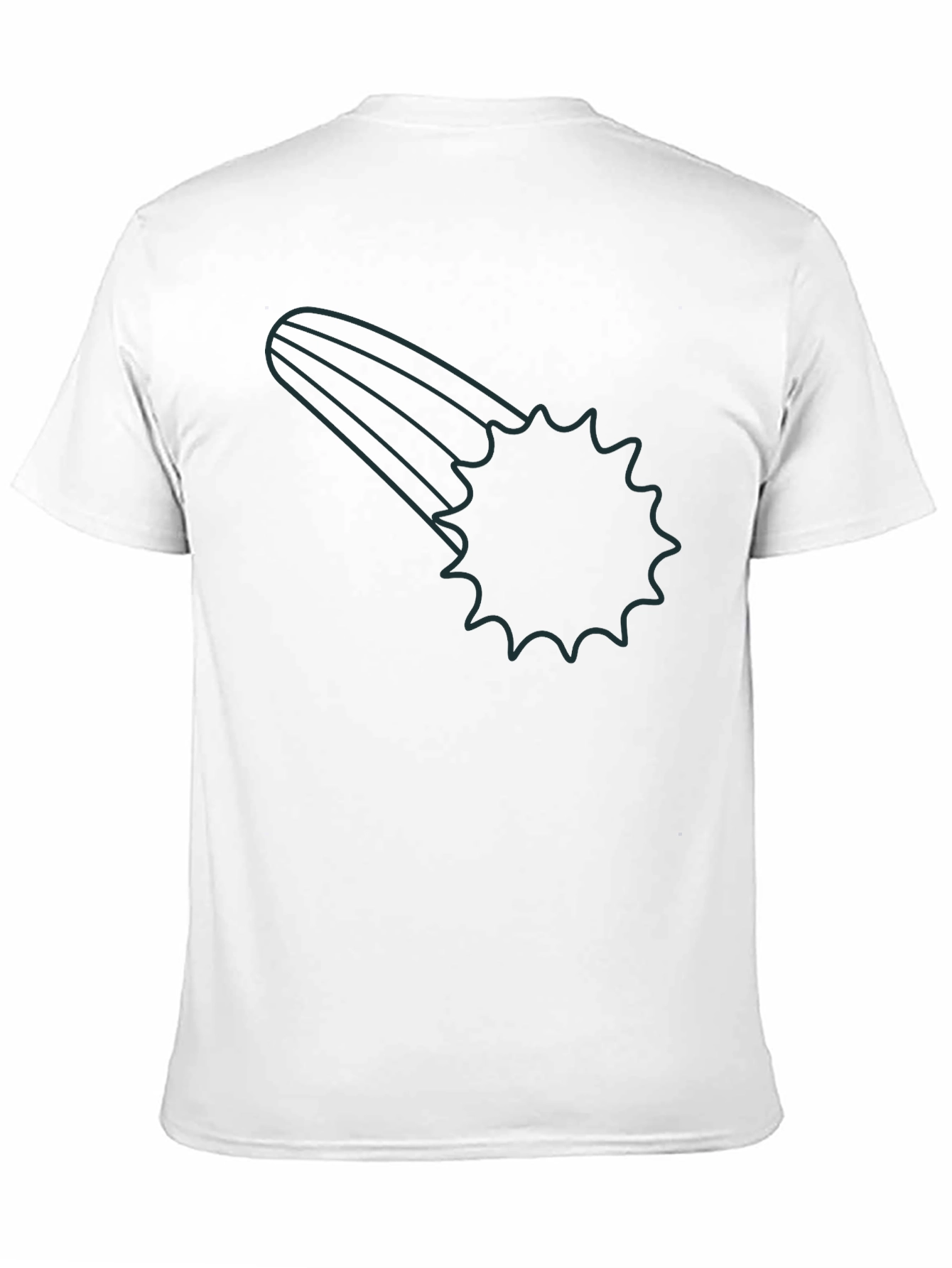 Black Meteor Shower Graphic Black T-Shirt view 11