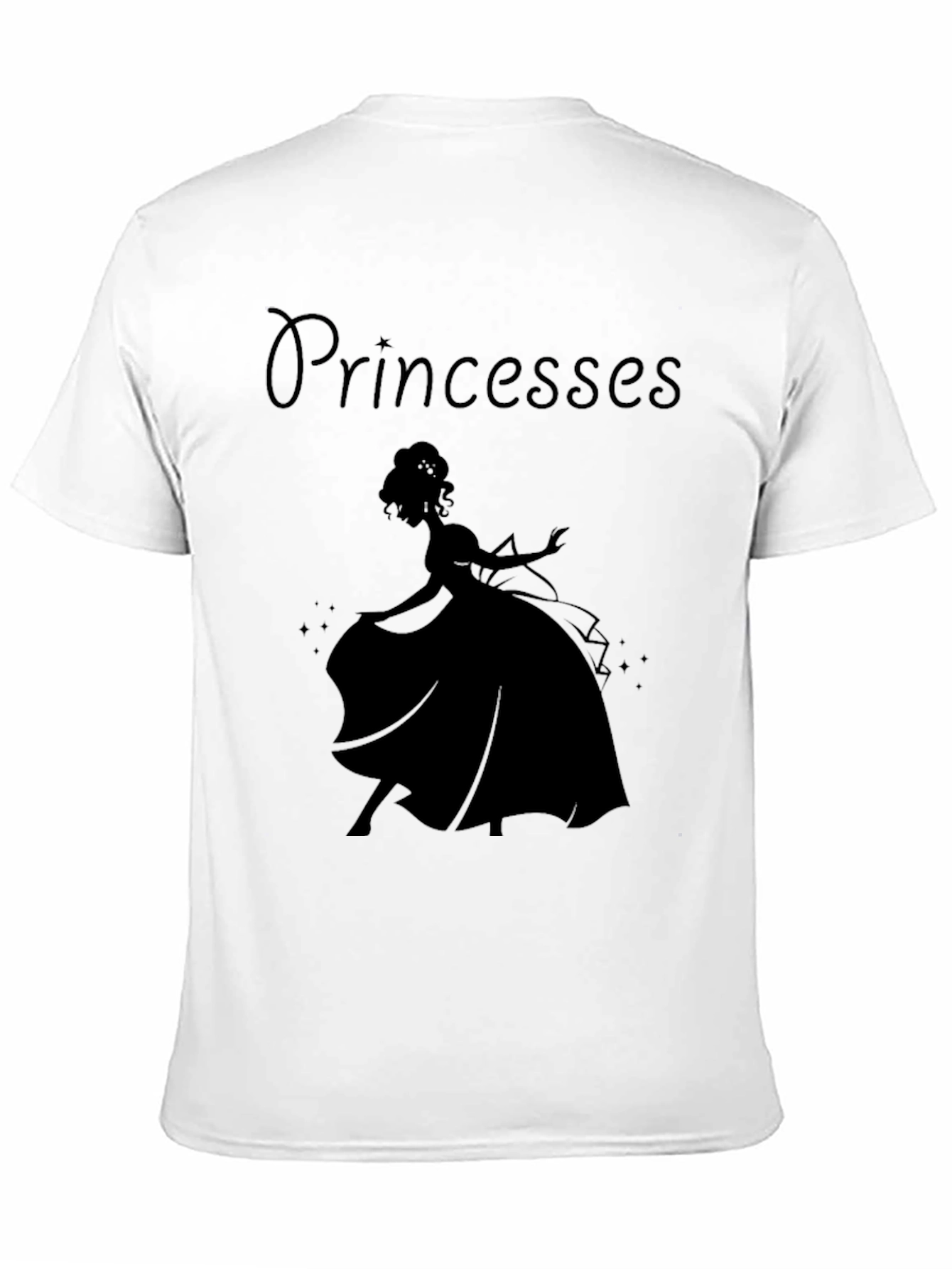 Black Princesses Silhouette Black T-Shirt view 11