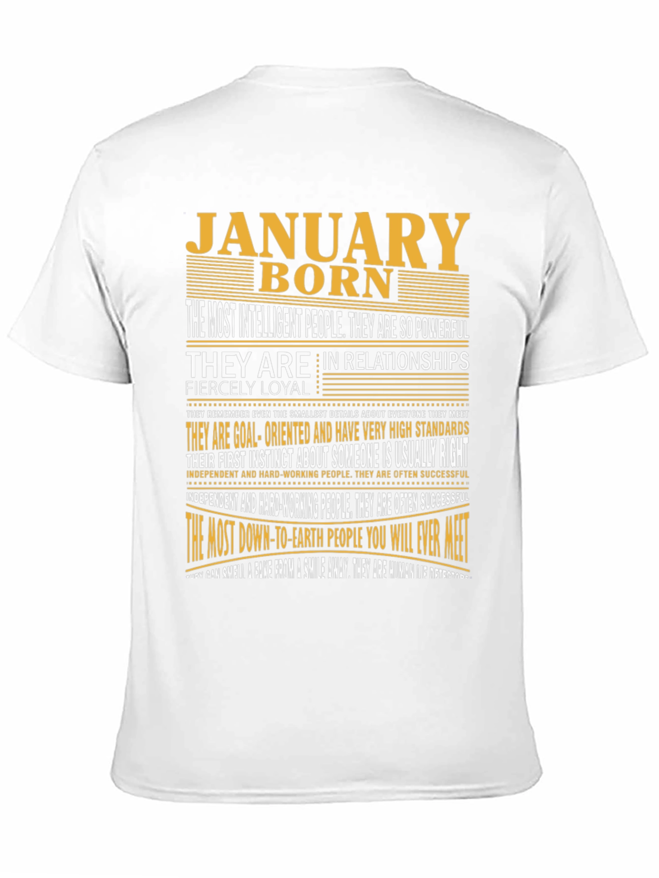 Black January Born Graphic Tee - Intelligent & Loyal view 11
