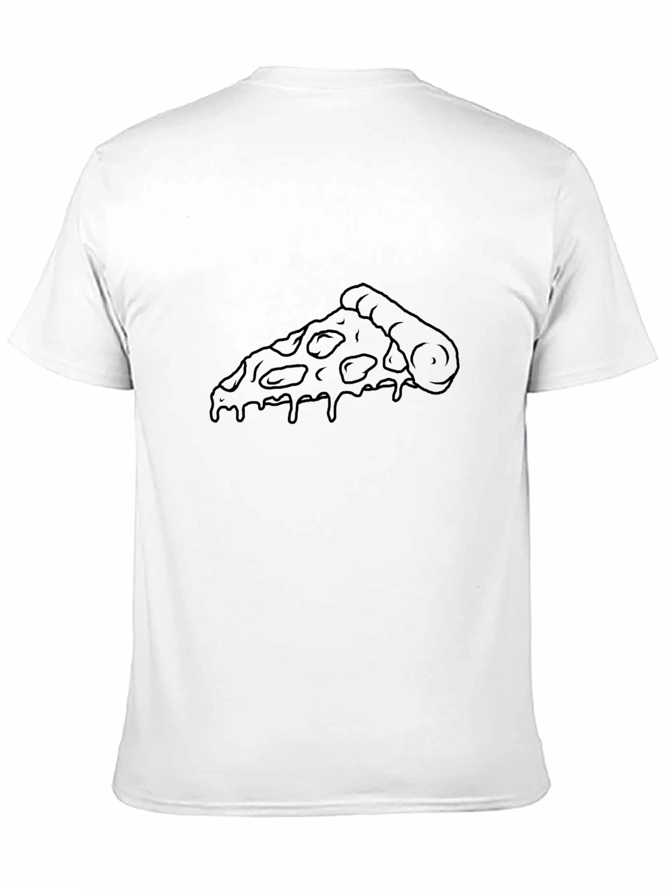 Black Pizza Slice Graphic Black T-Shirt - Casual Style view 11