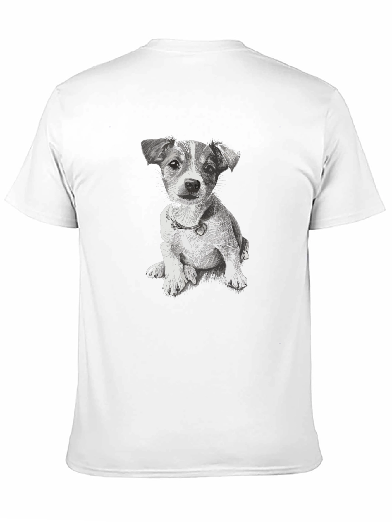Black Cute Dog Graphic Black T-Shirt view 11