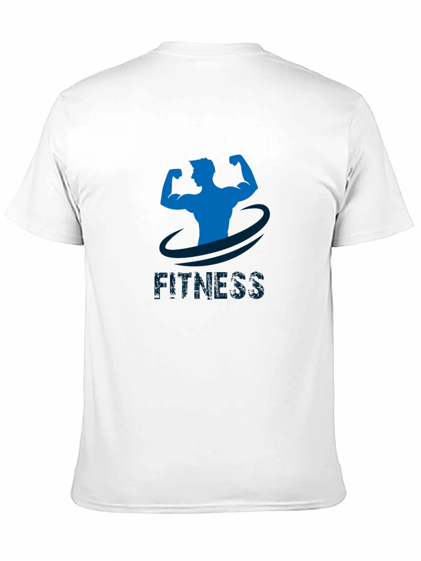 Black Fitness Graphic Tee - Black Cotton Gym Shirt view 11