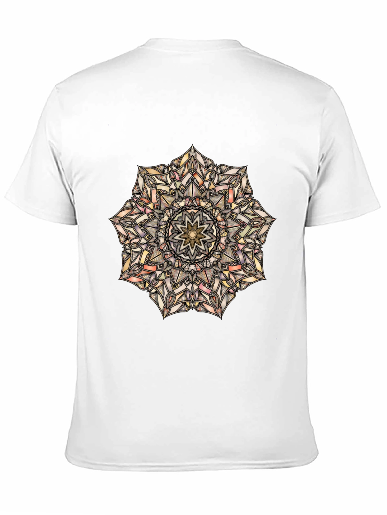 Black Mandala Print Black T-Shirt view 11