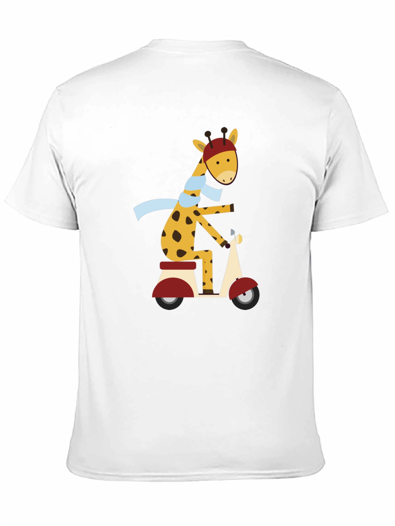 Black Giraffe Scooter Graphic Tee - Cute Black T-Shirt view 11