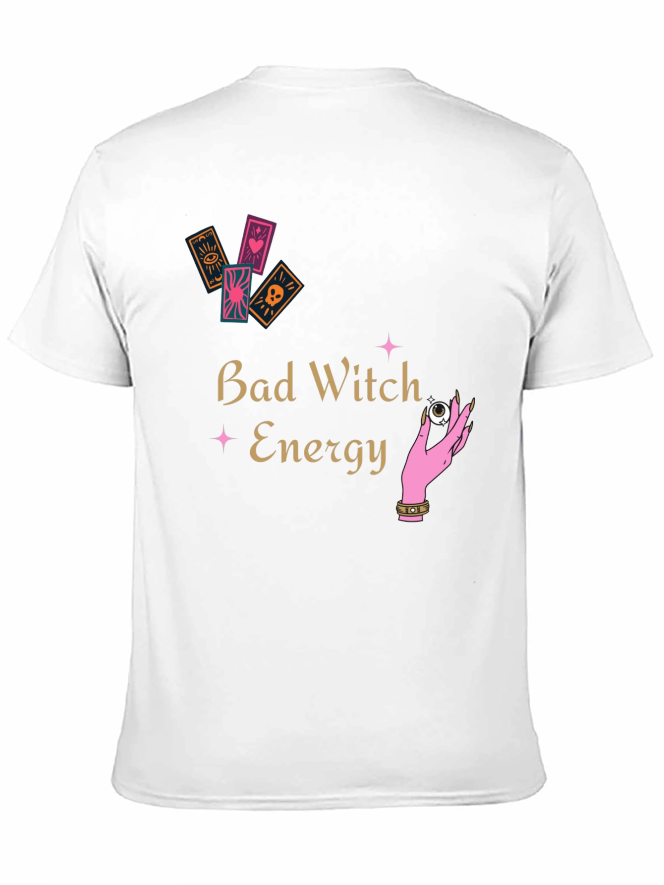 Black Bad Witch Energy Graphic Tee - Unisex Black T-Shirt view 11