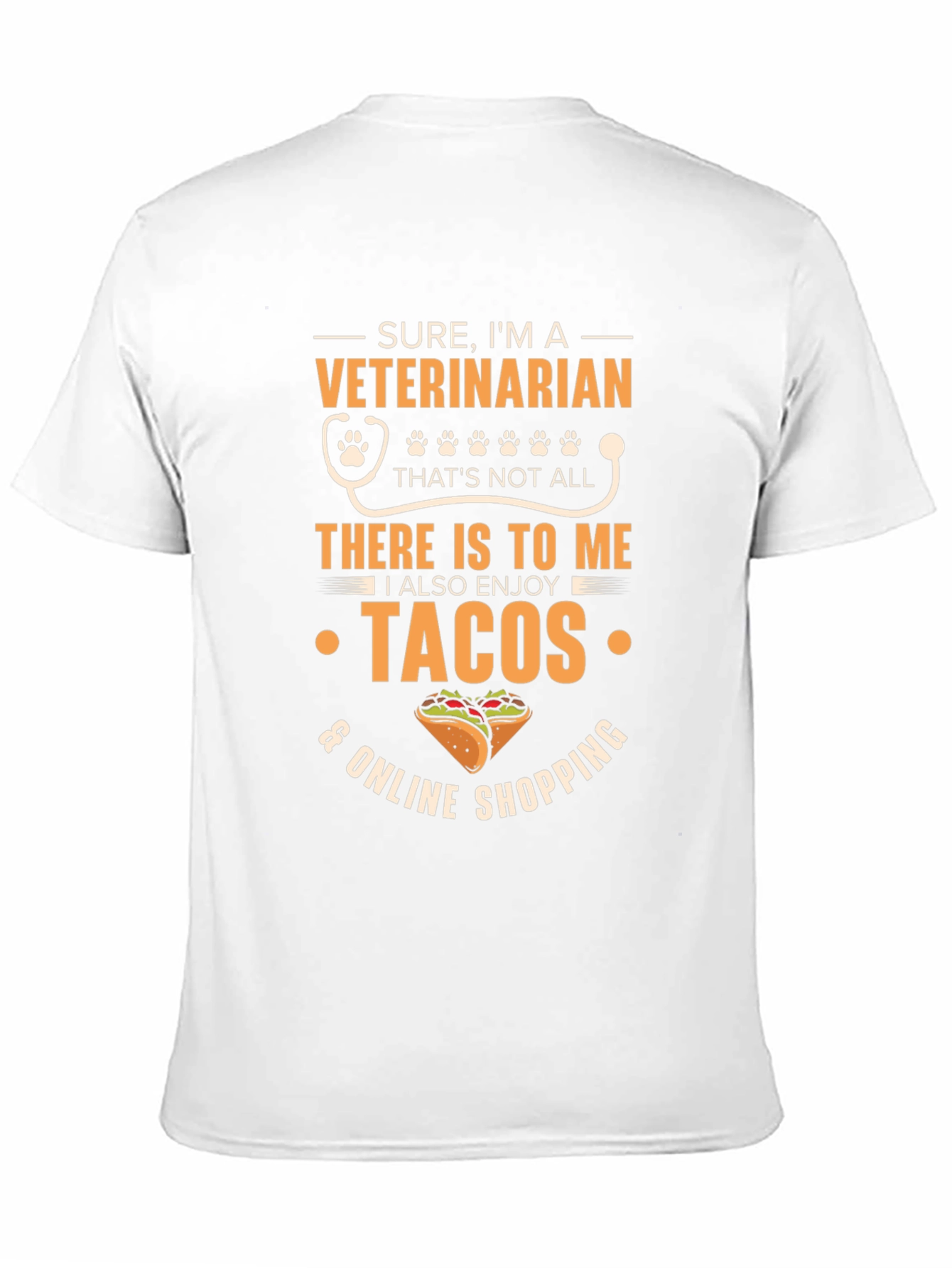 Black Veterinarian Tacos & Online Shopping T-Shirt view 11