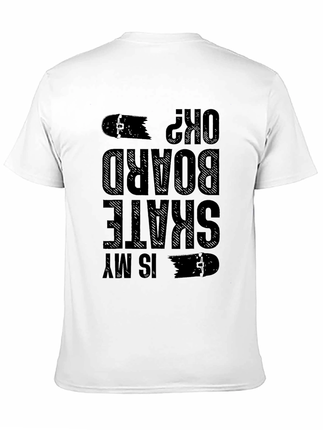 Black Is My Skateboard OK? Graphic Tee - Black Cotton view 11