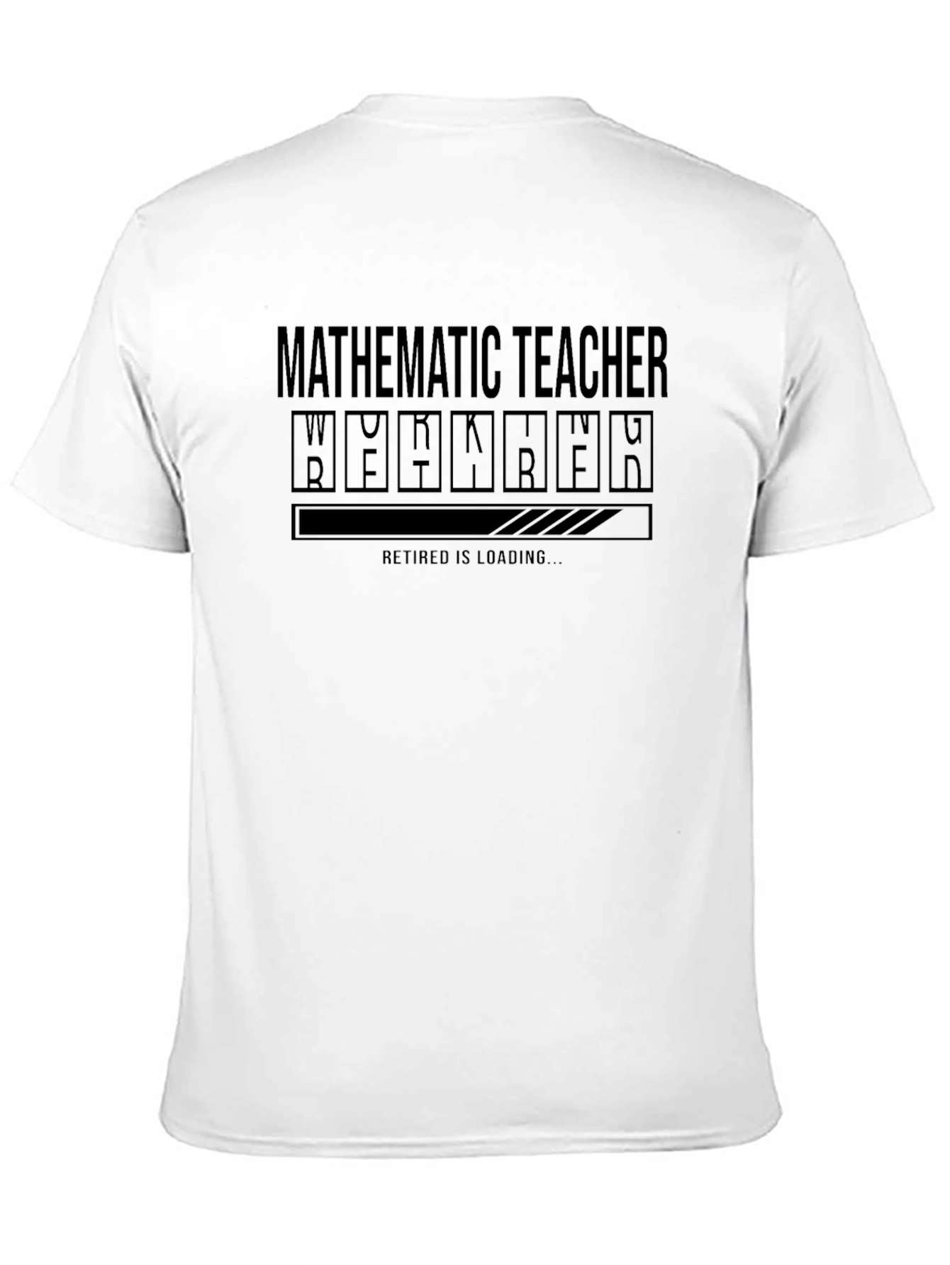 Black Mathematic Teacher Retirement Loading T-Shirt view 11