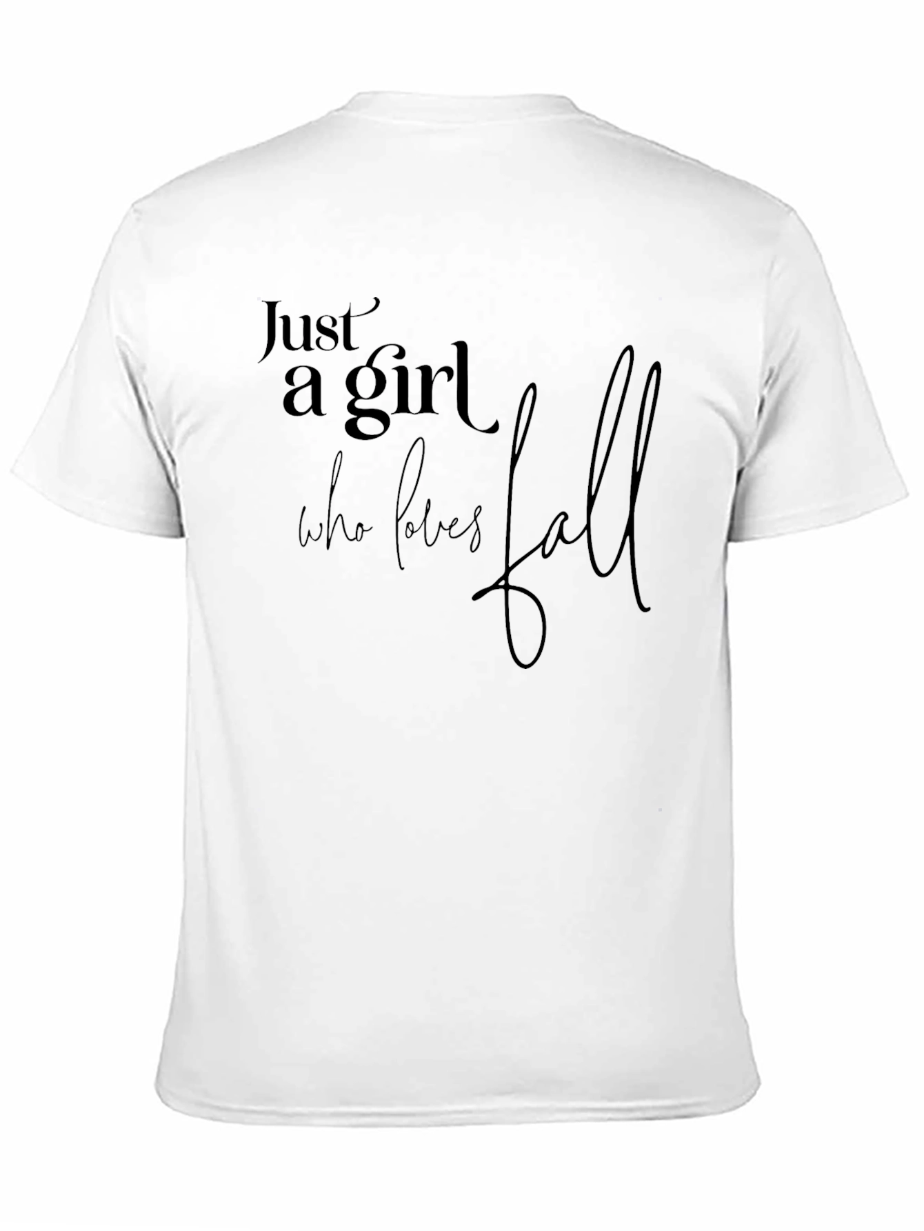 Black Just a Girl Who Loves Fall - Graphic Tee view 11
