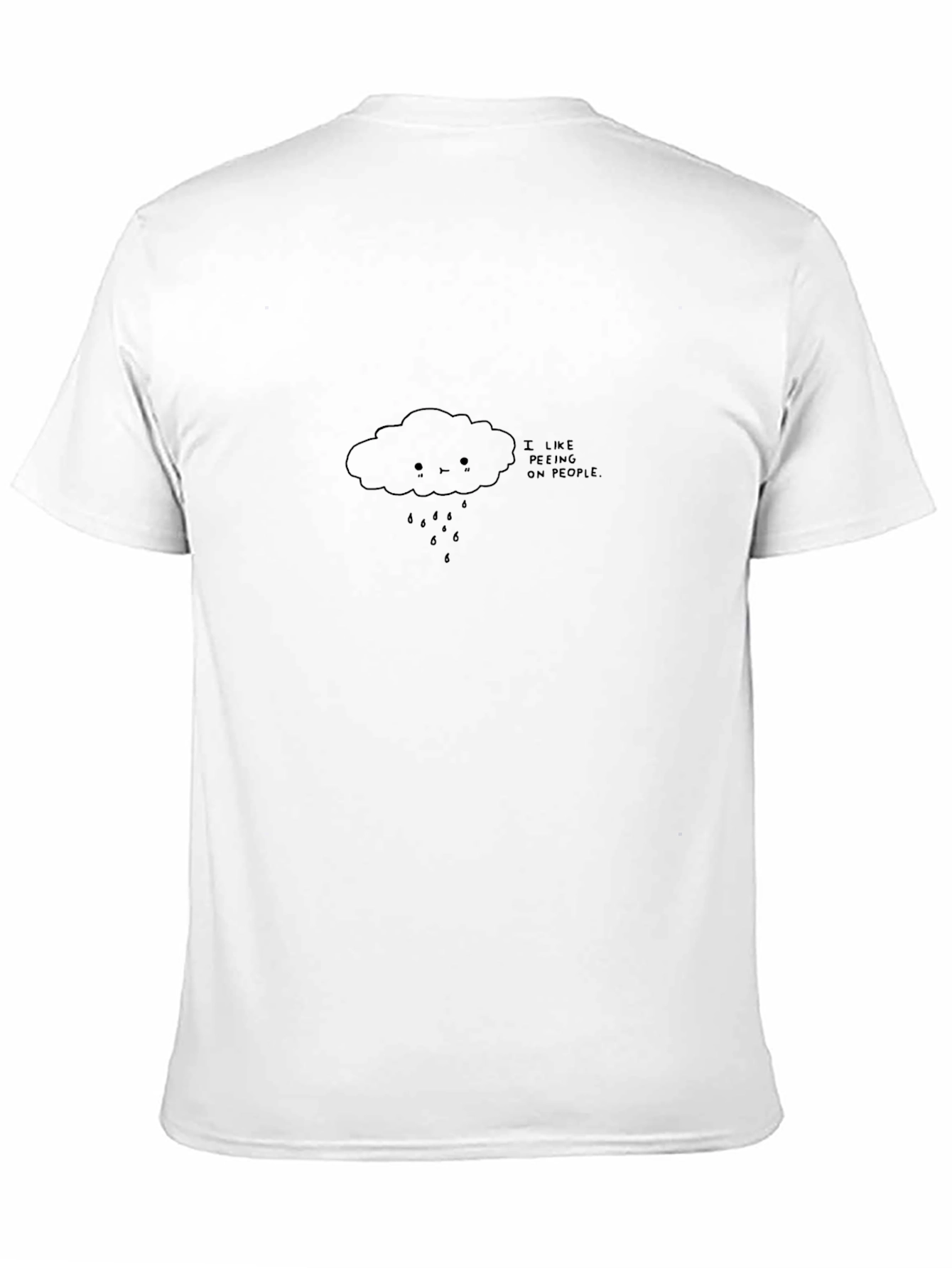 Black Funny Cloud Graphic Black T-Shirt view 11