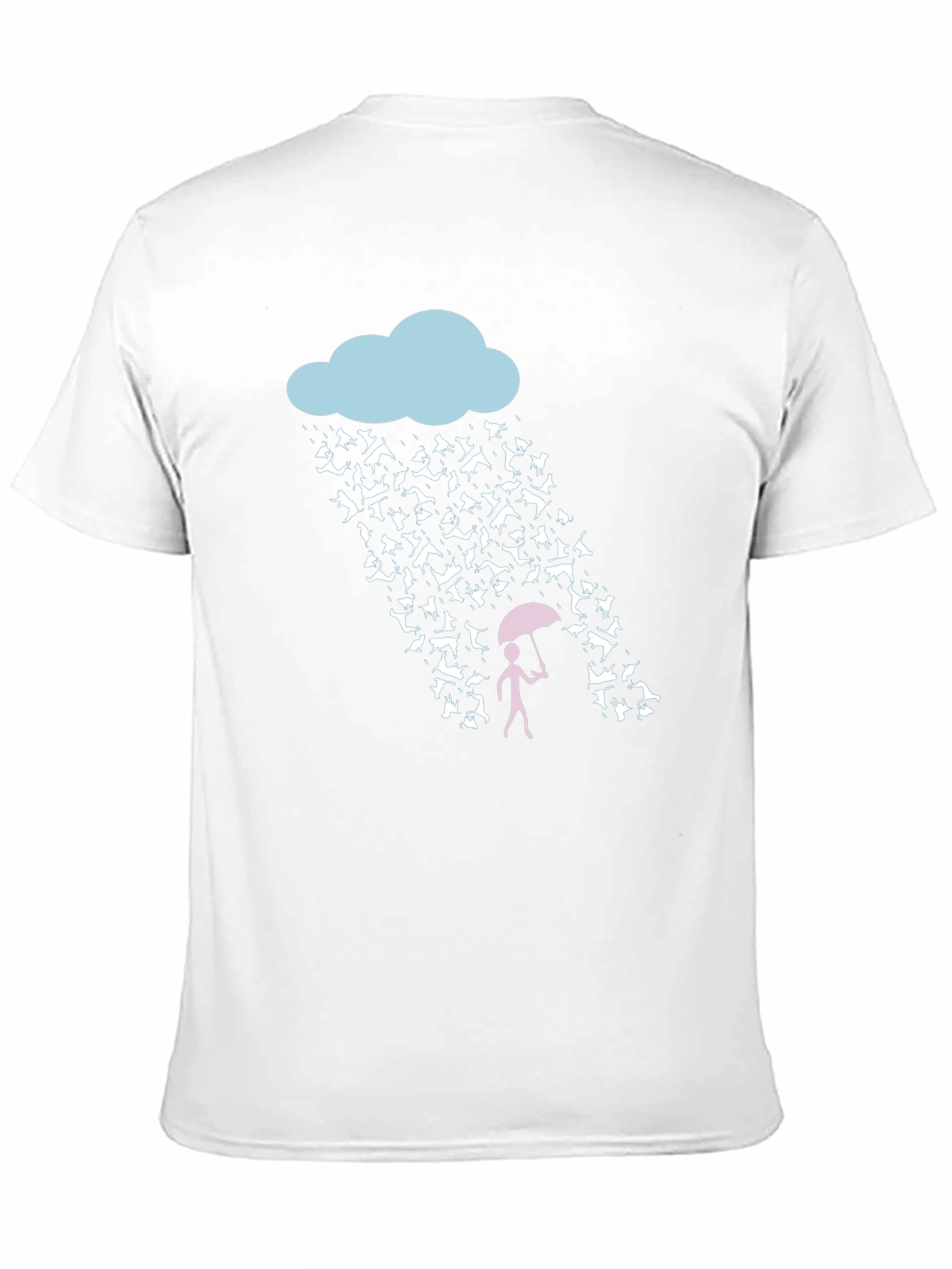 Black Raining Cats and Dogs Funny Graphic Tee view 11