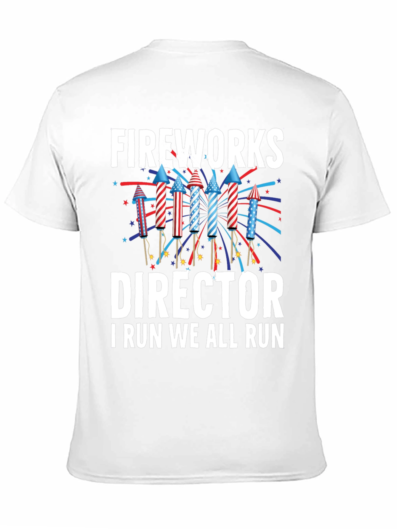 Black Fireworks Director T-Shirt - Funny 4th of July Tee view 11