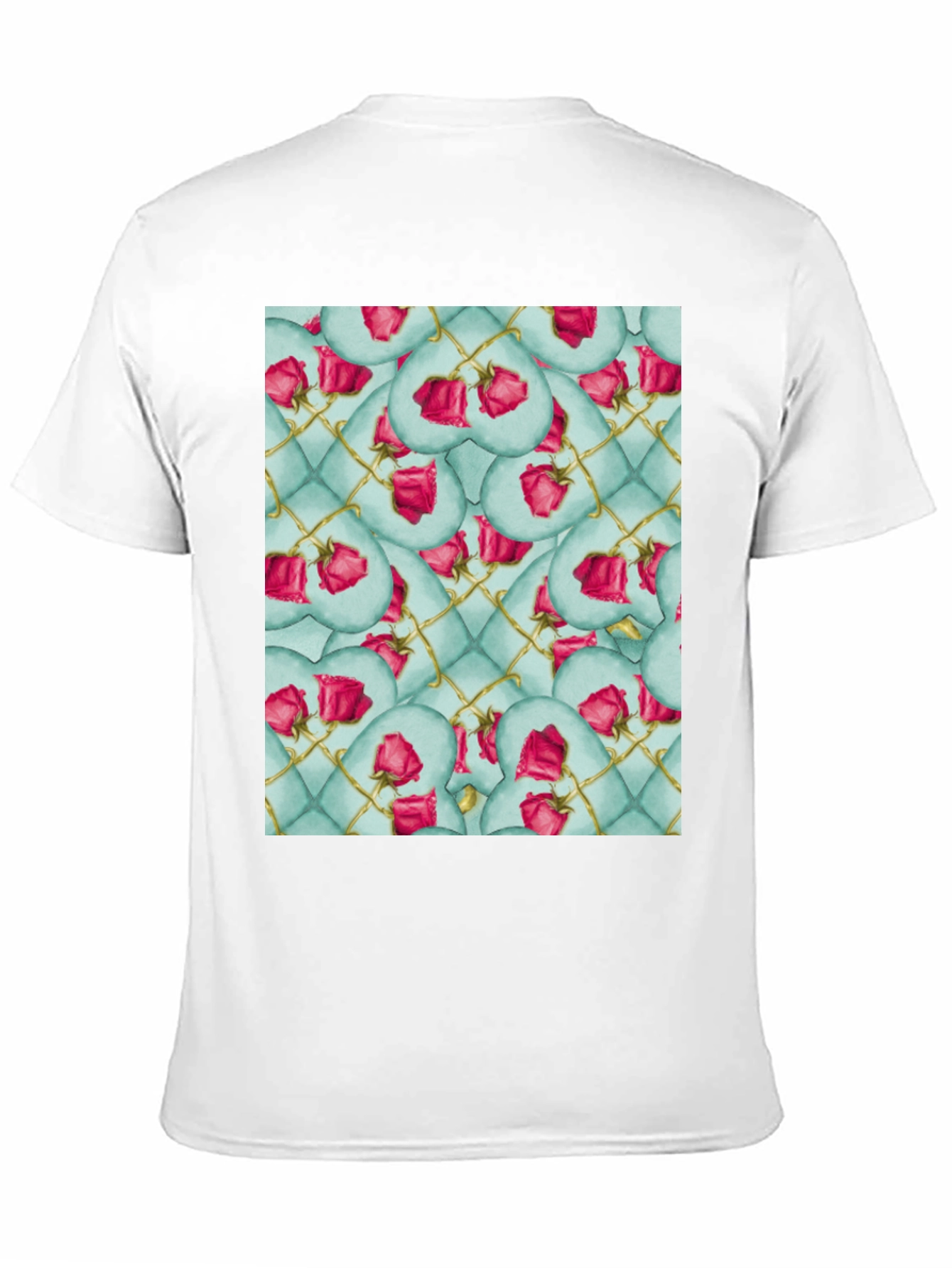 Black Rose Heart Quilted Pattern Tee view 11